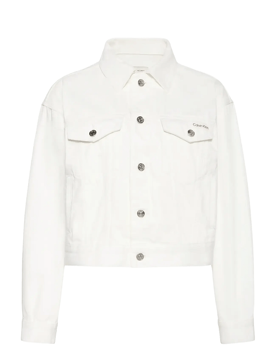 Calvin Klein Jeans - 90S TRUCKER CHALK WHITE - frühlingsjacken - chalk white - 1
