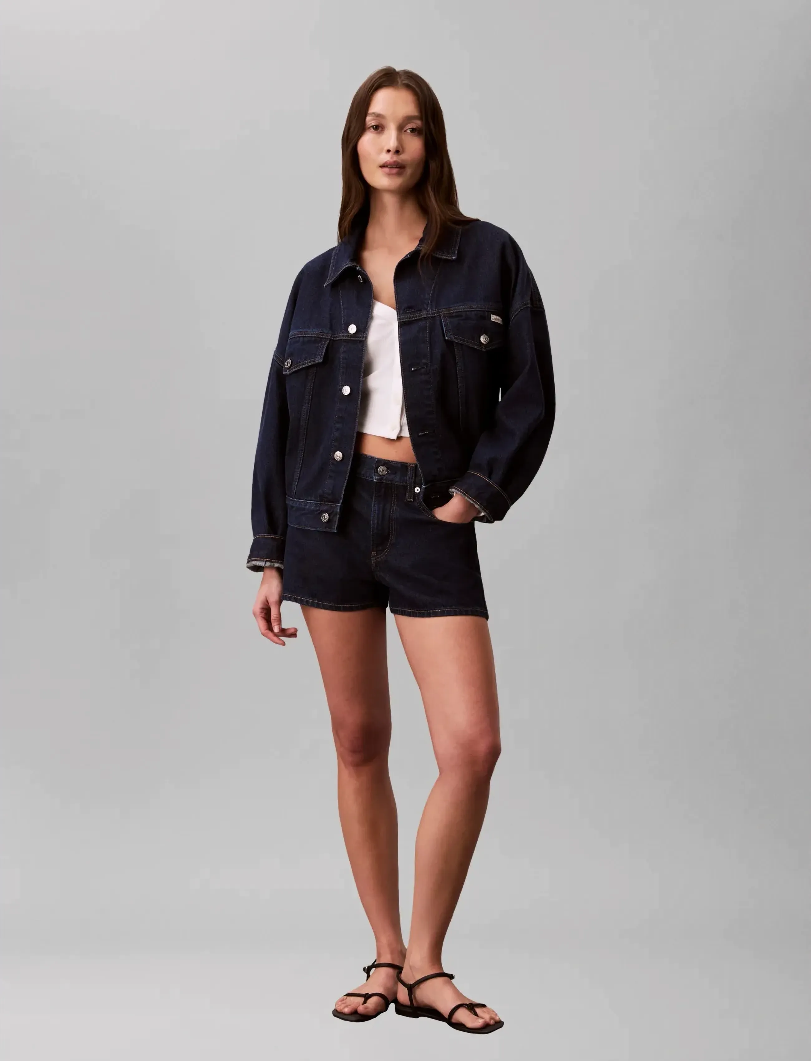 Calvin Klein Jeans RELAXED TRUCKER TRUE INDIGO - Jakker & Kåper - TRUE INDIGO / navy