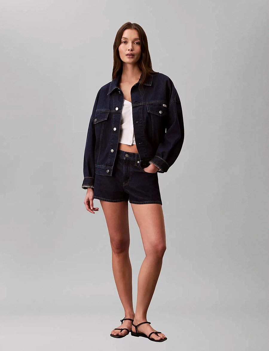 Calvin Klein Jeans - RELAXED TRUCKER TRUE INDIGO - frühlingsjacken - true indigo - 0