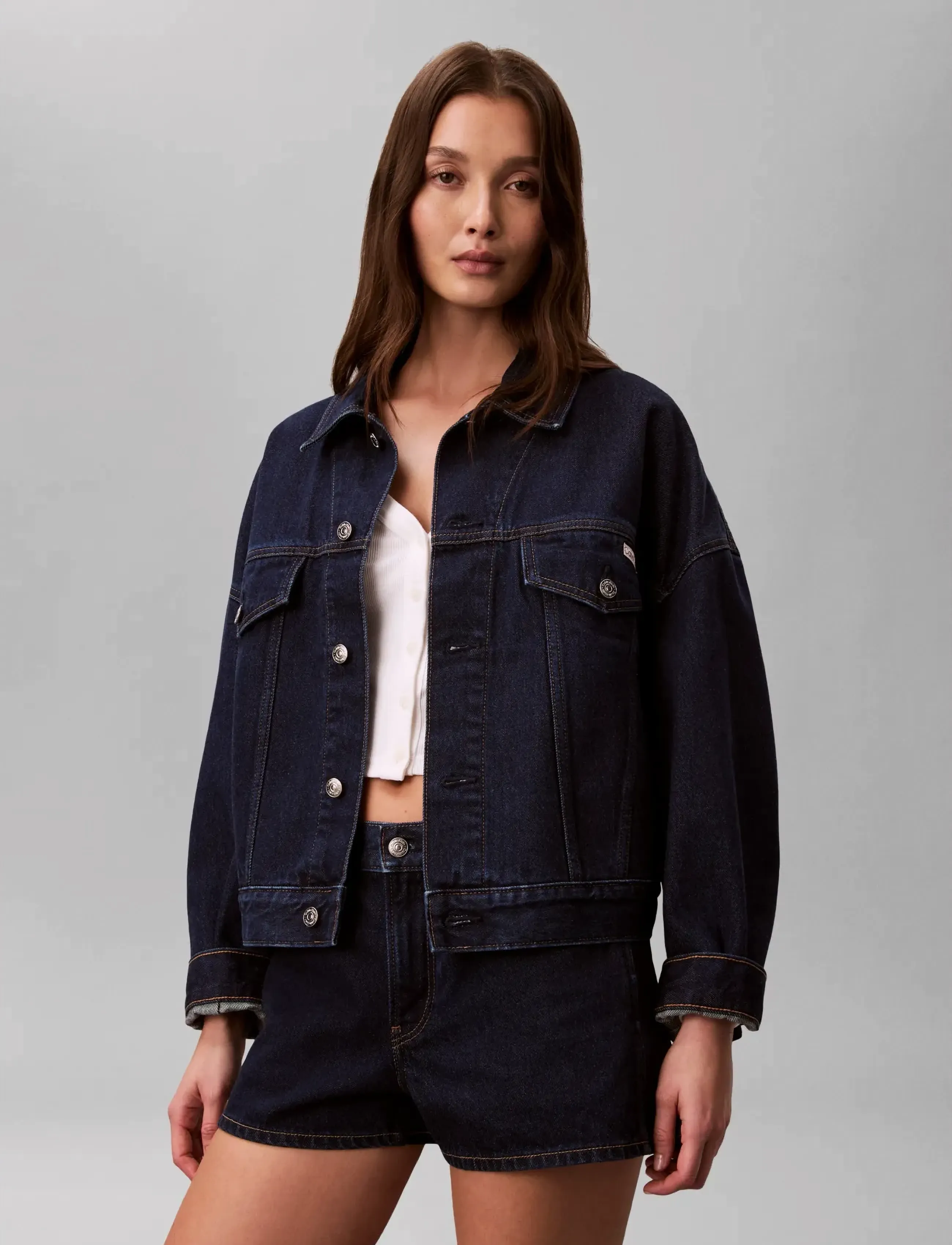 Calvin Klein Jeans - RELAXED TRUCKER TRUE INDIGO - frühlingsjacken - true indigo - 3