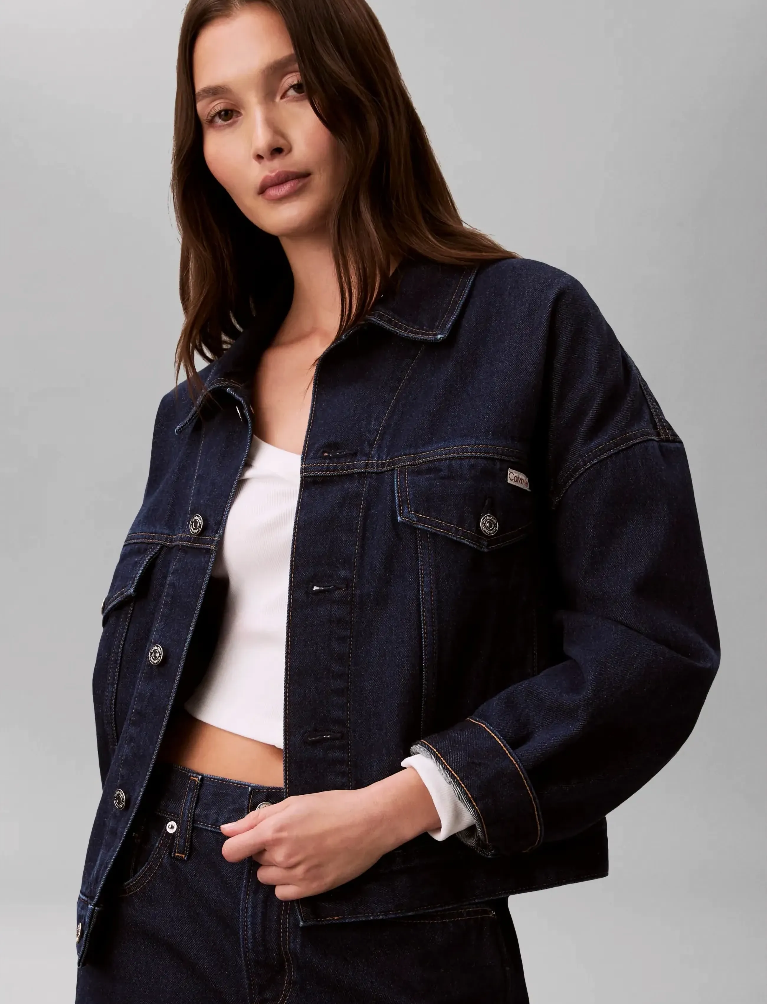 Calvin Klein Jeans - RELAXED TRUCKER TRUE INDIGO - frühlingsjacken - true indigo - 4