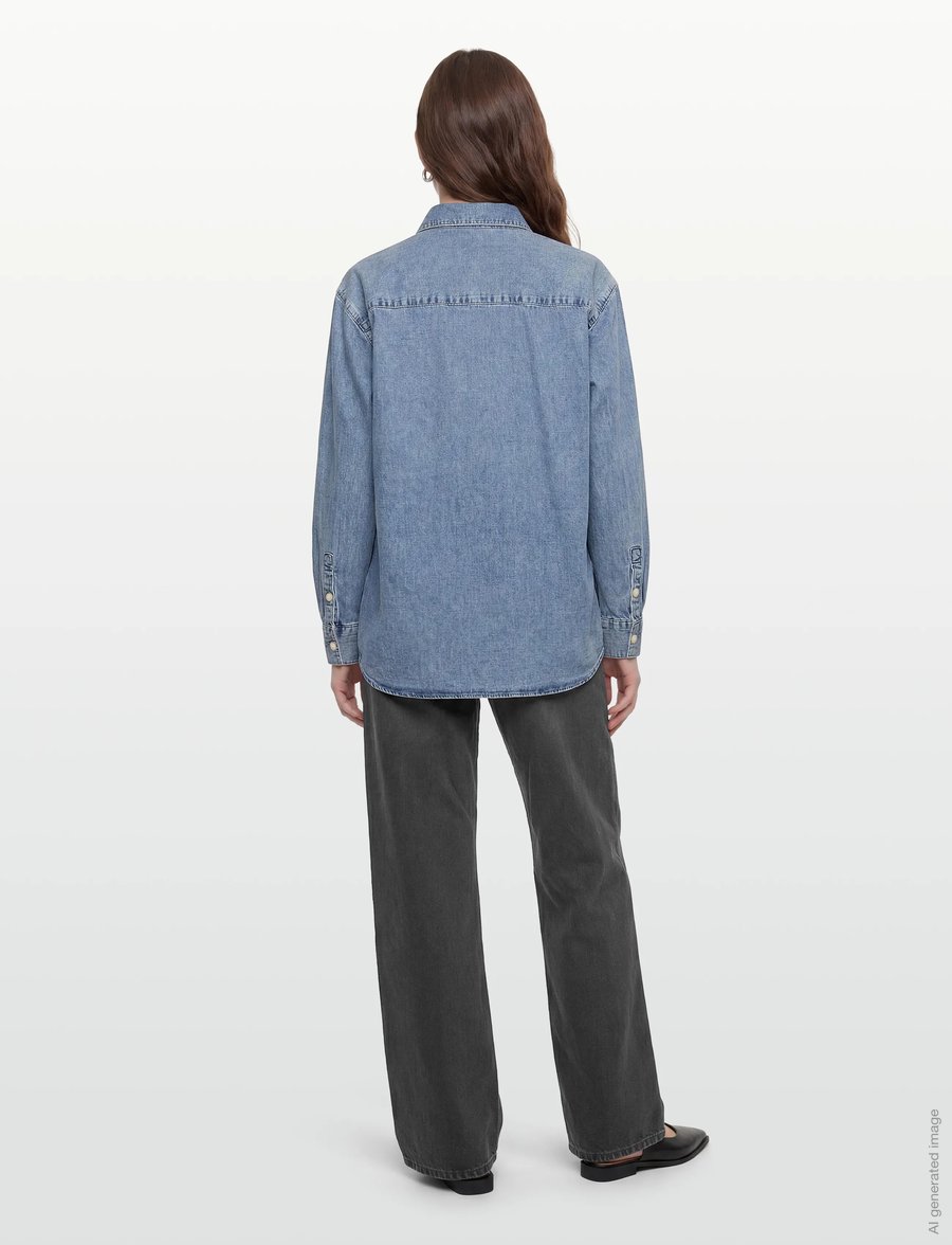 Calvin Klein Jeans - OVERSIZED SHIRT VINTAGE BELL - chemises en jeans - vintage bell - 4