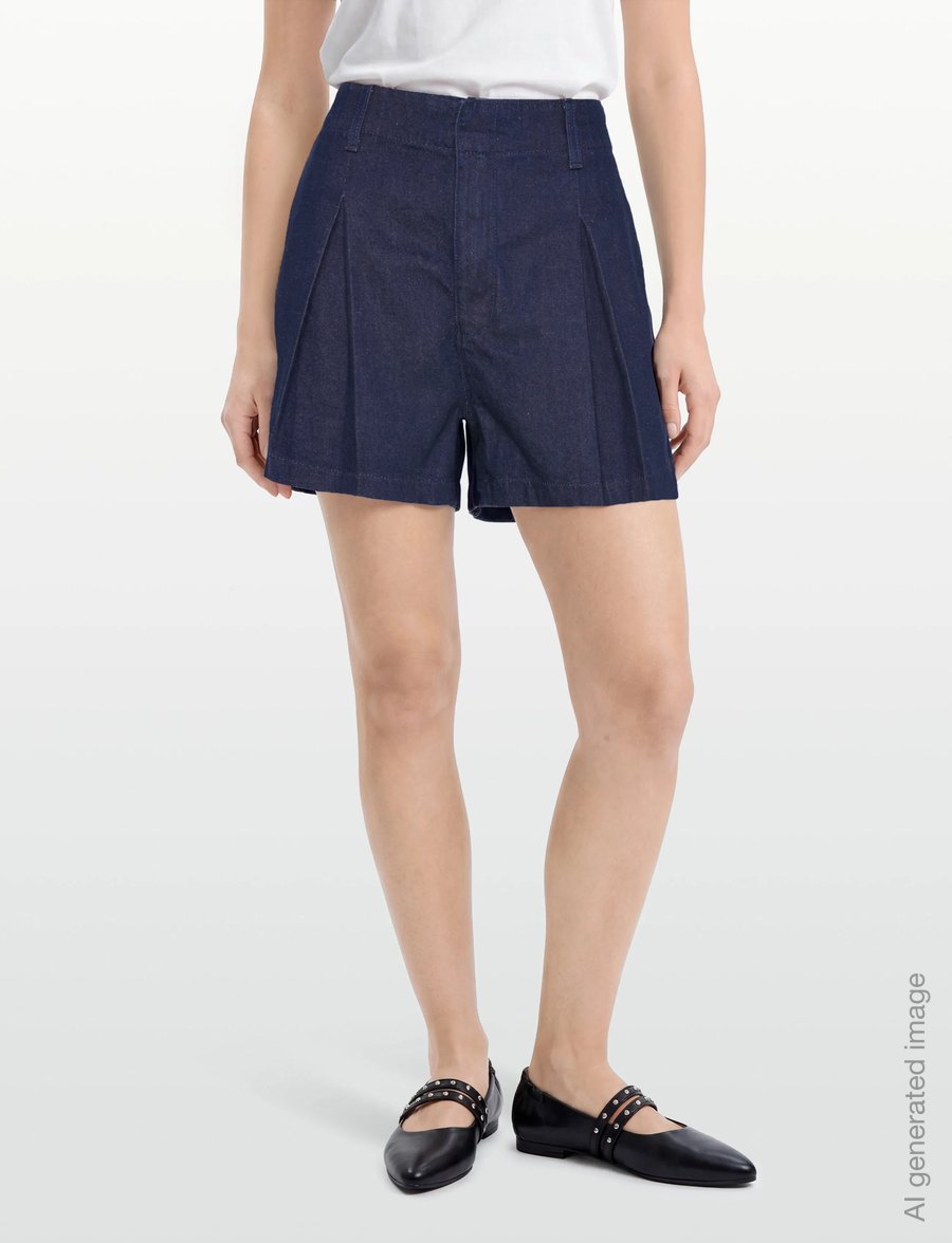 Calvin Klein Jeans - WHS PLEATED TROUSER SHORT RINSE - jorts - rinse - 3