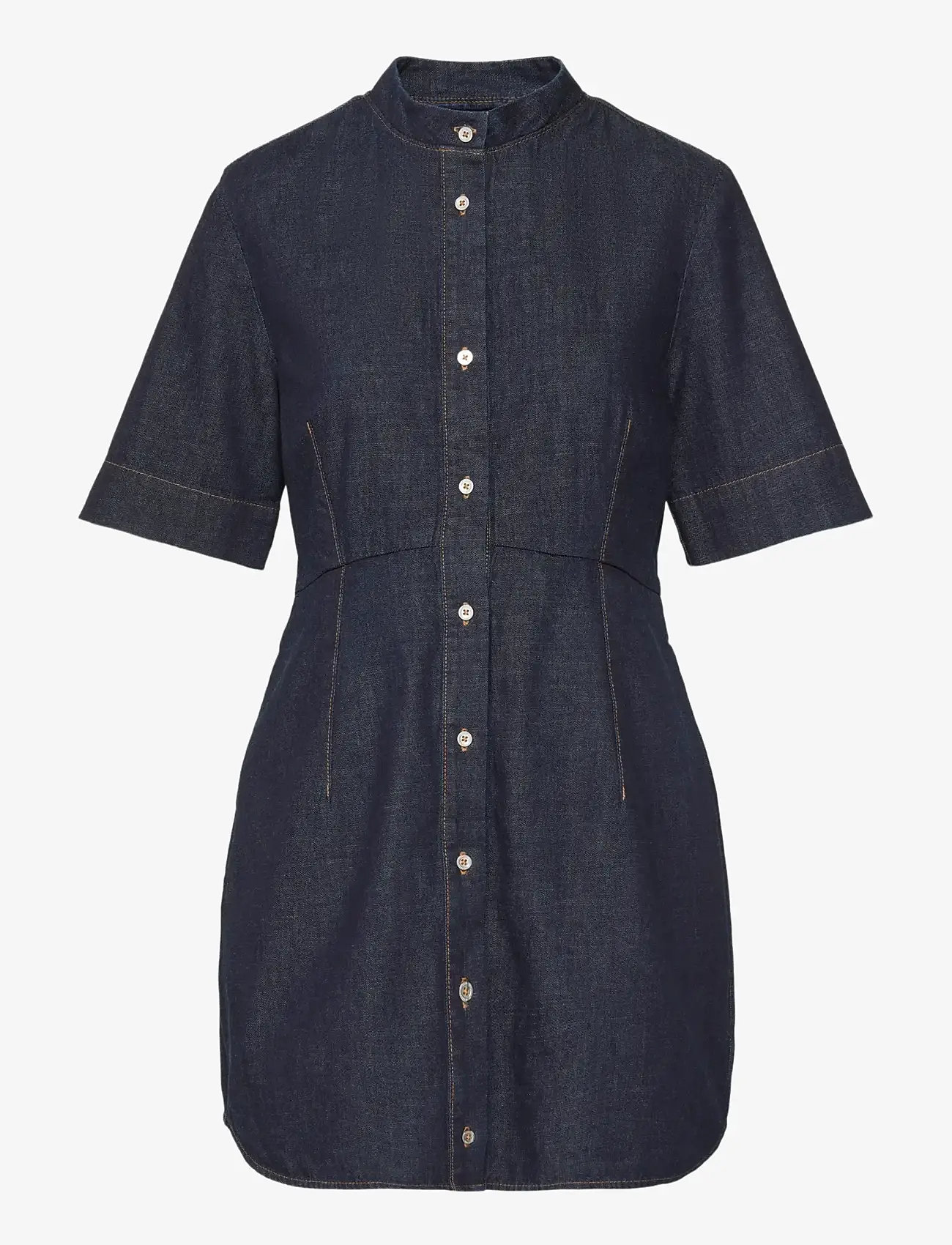 Calvin Klein Jeans - SHORT SLEEVE SHIRT DRESS RINSE - denimkjoler - rinse - 1