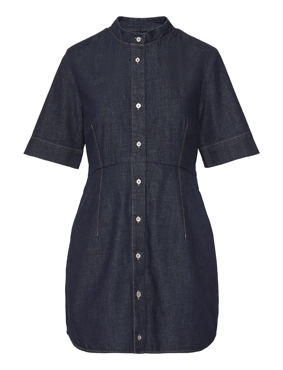Calvin Klein Jeans - SHORT SLEEVE SHIRT DRESS RINSE - jeanskleider - rinse - 1