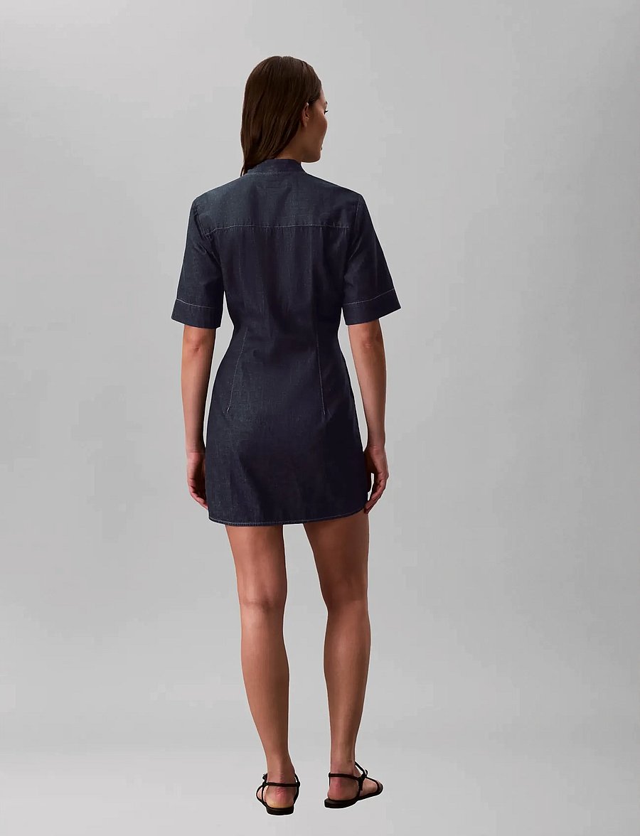 Calvin Klein Jeans - SHORT SLEEVE SHIRT DRESS RINSE - jeanskleider - rinse - 2