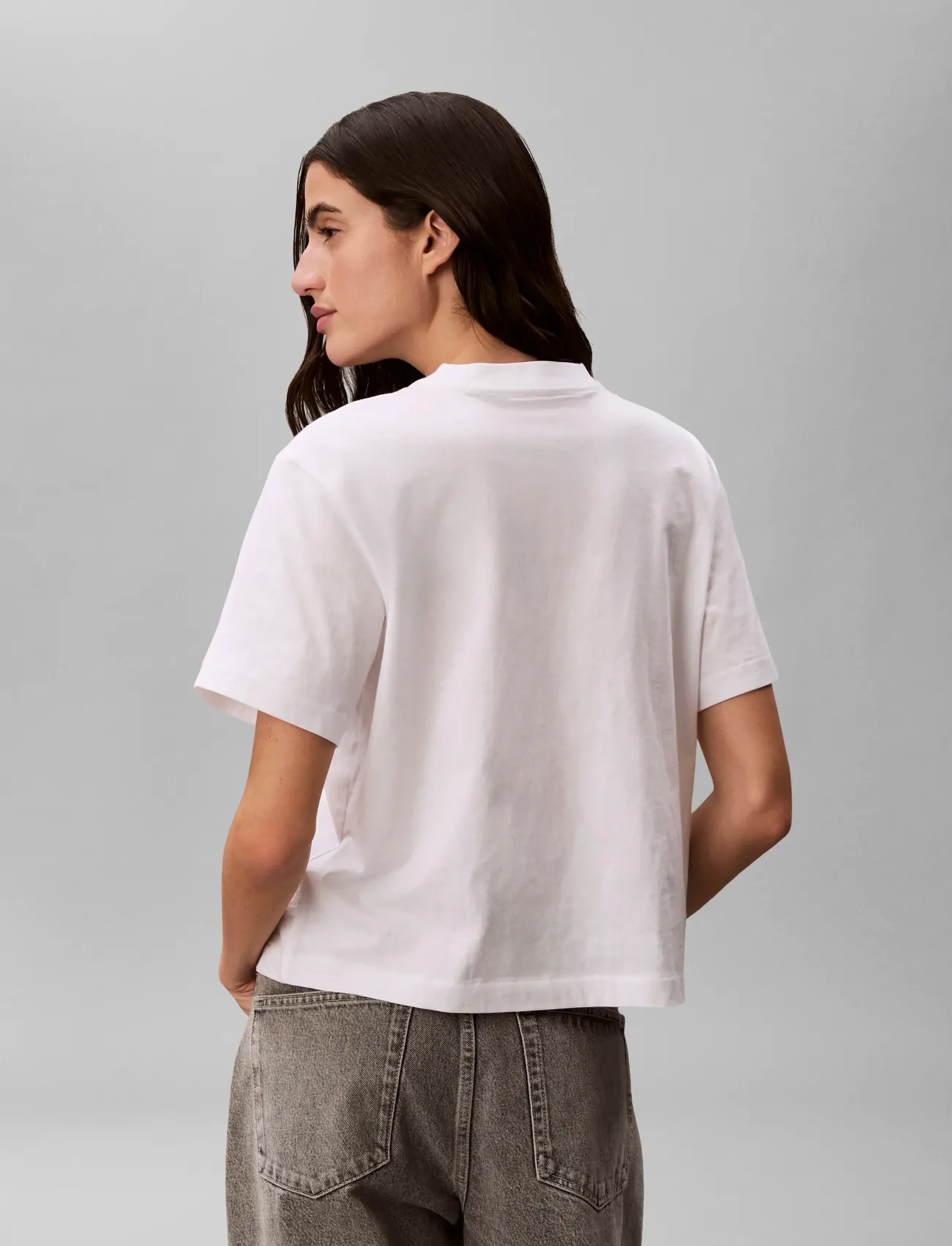 Calvin Klein Jeans - SS BOXY SEASONAL MONOLOGO GRAPHI - t-shirts - bright white - 2