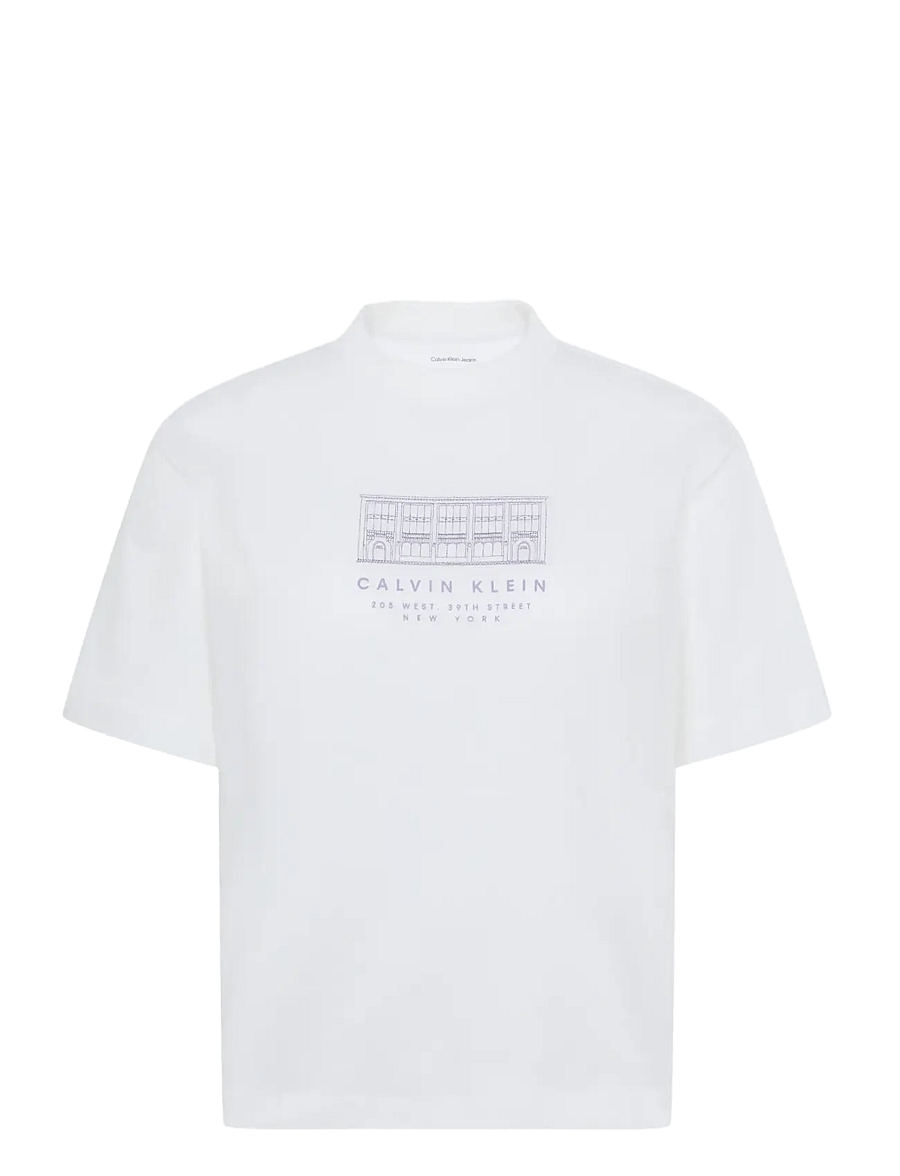 Calvin Klein Jeans - SS SEASONAL GRAPHIC BOXY TEE - t-shirts - bright white - 1