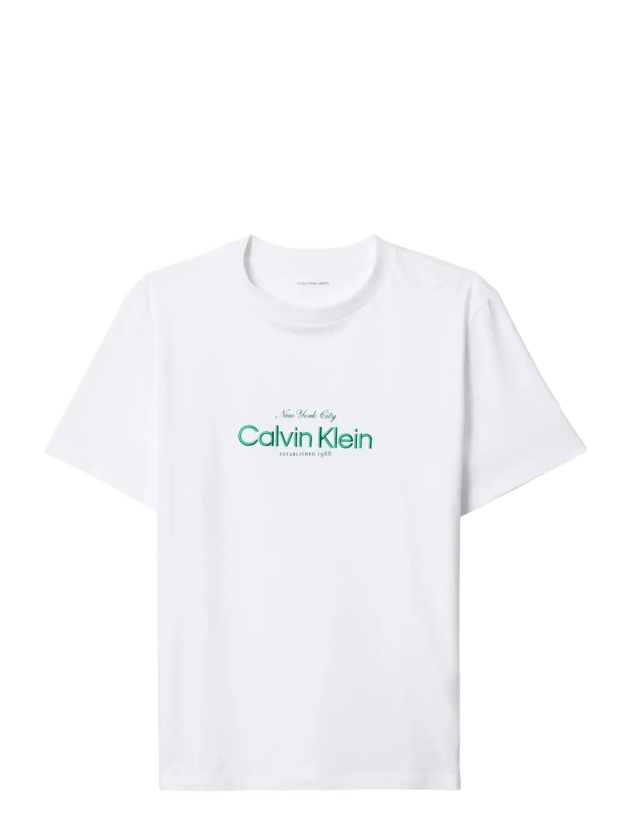 Calvin Klein Jeans SS CLASSIC CK NYC LOGO TEE - Tøj - BRIGHT WHITE / white