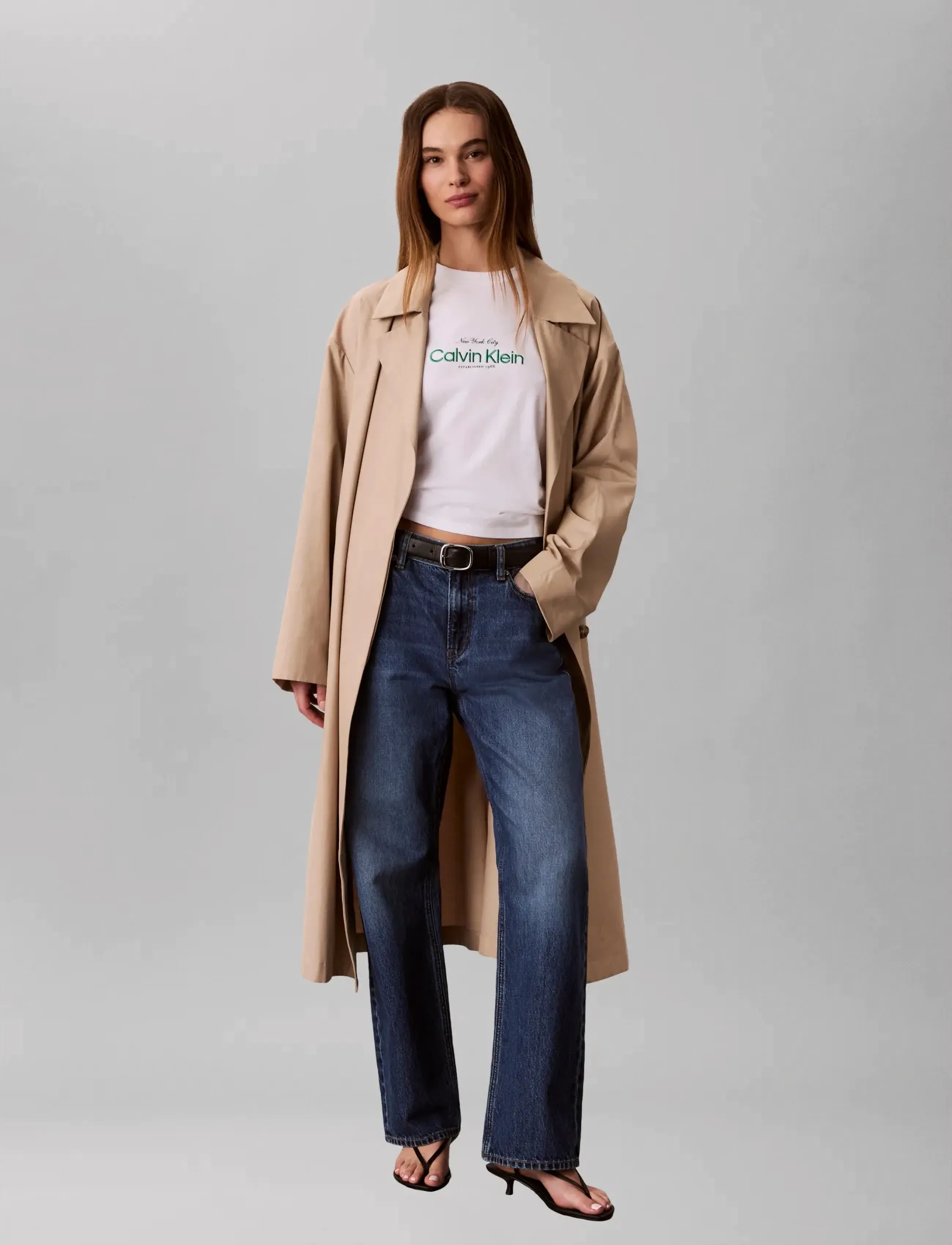 Calvin Klein Jeans SS CLASSIC CK NYC LOGO TEE - T-shirts & Toppar - BRIGHT WHITE / white