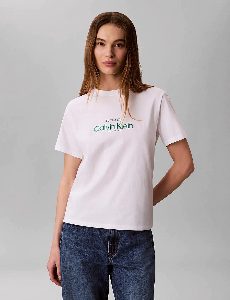 Calvin Klein Jeans - SS CLASSIC CK NYC LOGO TEE - t-särgid - bright white - 3