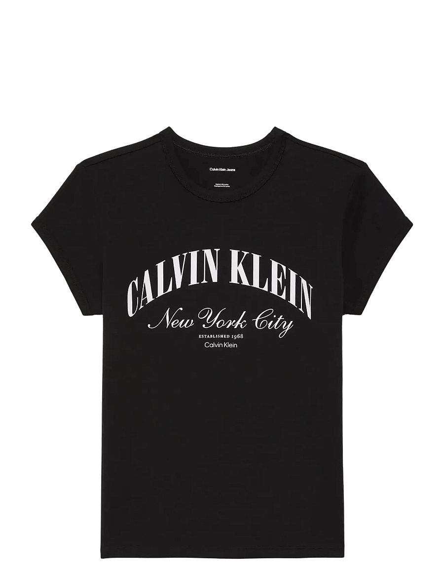 Calvin Klein Jeans - SS GRAPHIC LOGO BABY TEE - t-särgid - black - 1