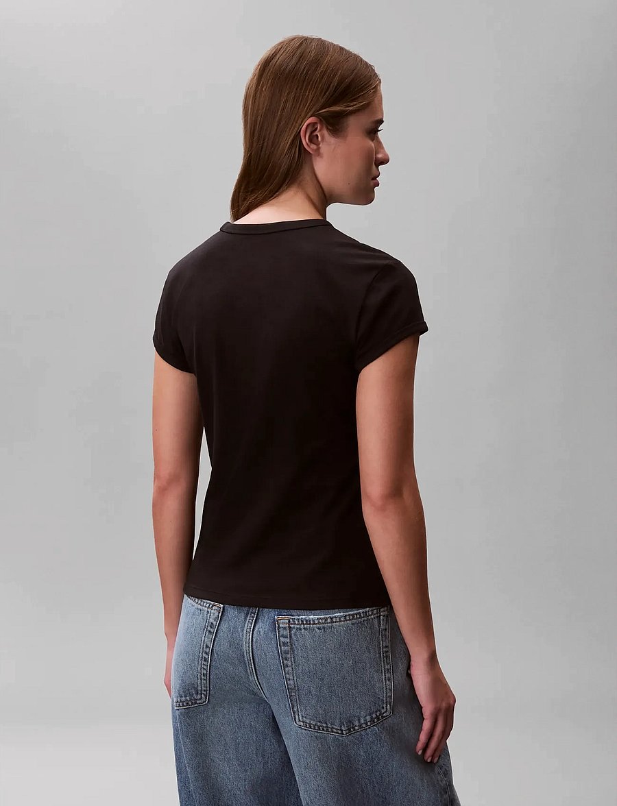 Calvin Klein Jeans - SS GRAPHIC LOGO BABY TEE - t-särgid - black - 2