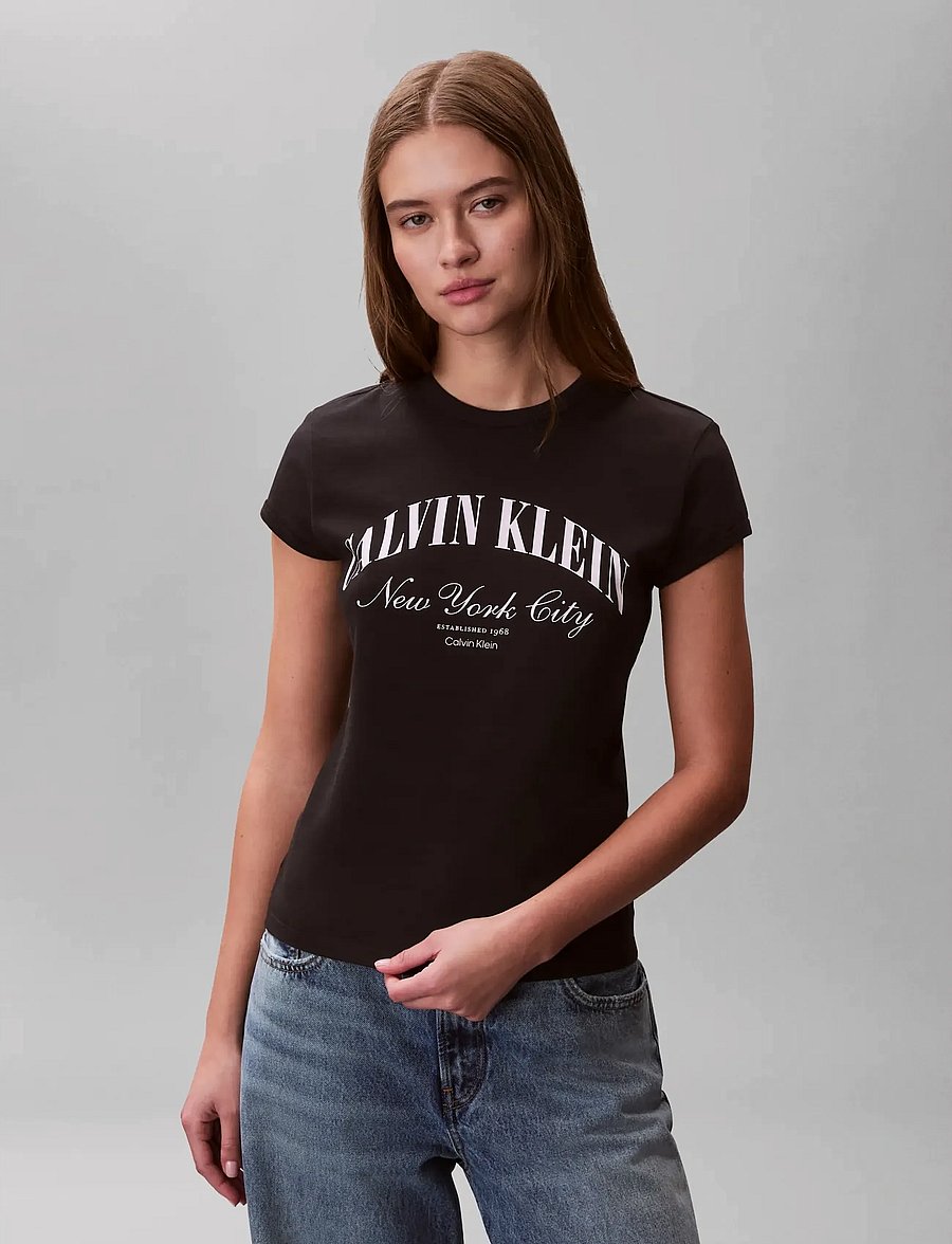 Calvin Klein Jeans - SS GRAPHIC LOGO BABY TEE - t-särgid - black - 3