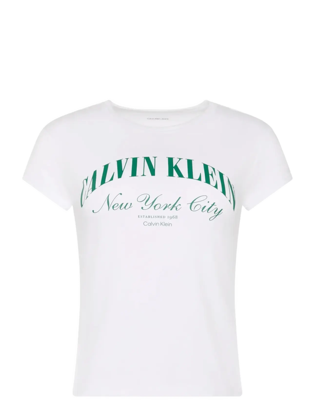 Calvin Klein Jeans SS GRAPHIC LOGO BABY TEE - Clothing - BRIGHT WHITE / white