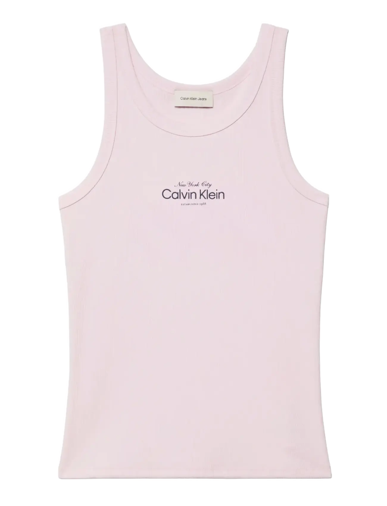 CALVIN KLEIN JEANS Contour 2X2 Rib Graphic Tank Pink - XXS - Damen