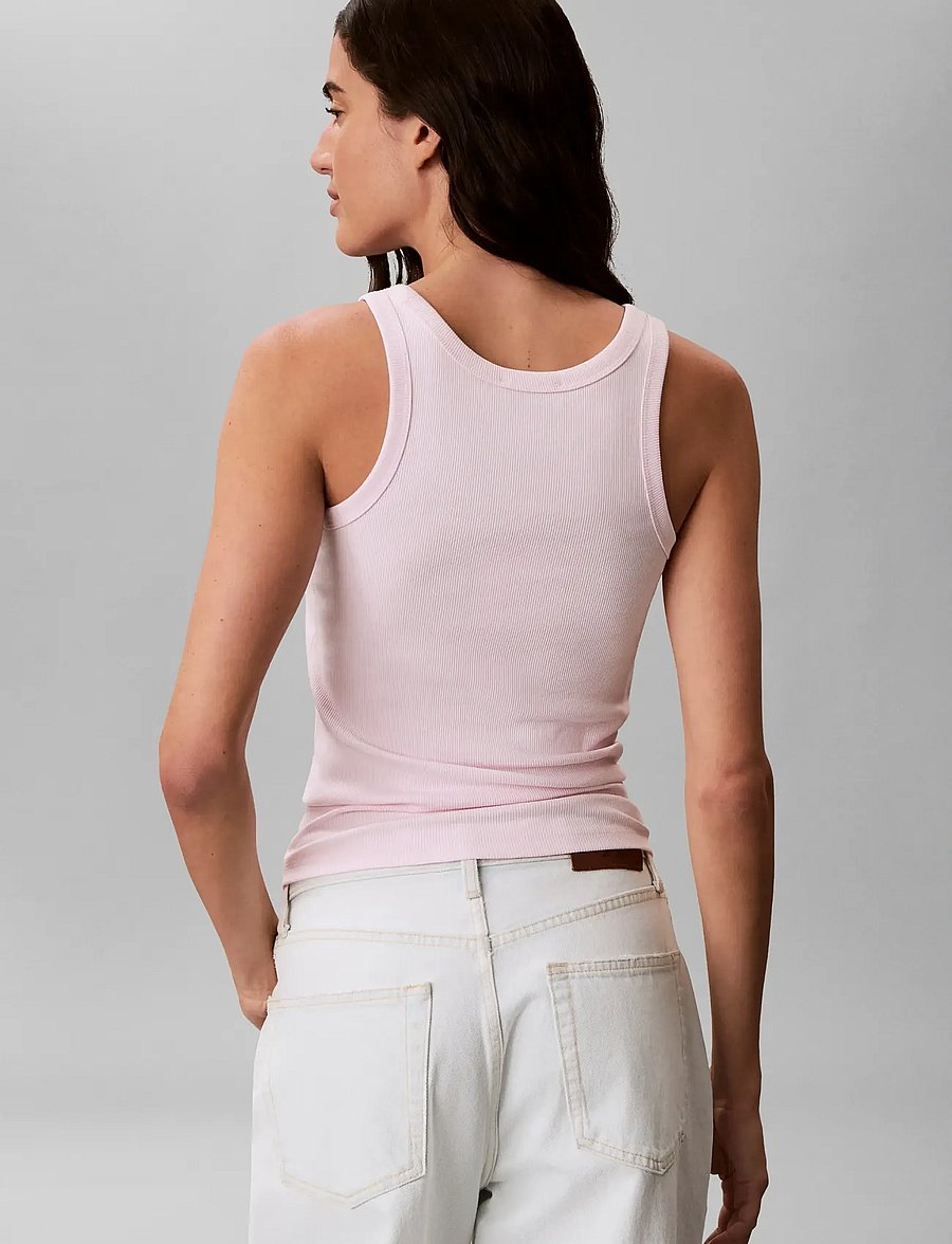 Calvin Klein Jeans - CONTOUR 2X2 RIB GRAPHIC TANK - Ärmellose tops - cradle pink - 2