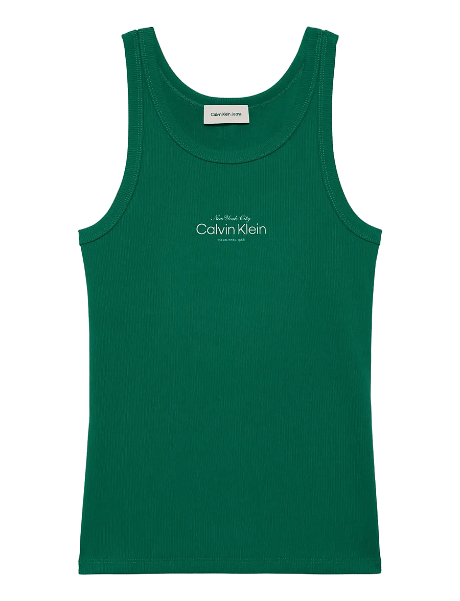 Calvin Klein Jeans - CONTOUR 2X2 RIB GRAPHIC TANK - Ärmellose tops - enchanted forest - 1