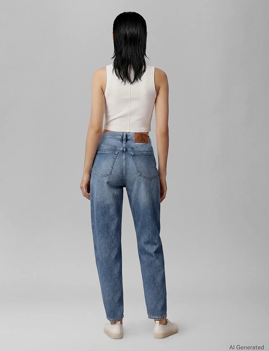 Calvin Klein Jeans - MOM JEAN FOSTER BLUE - mom jeans - foster blue - 3