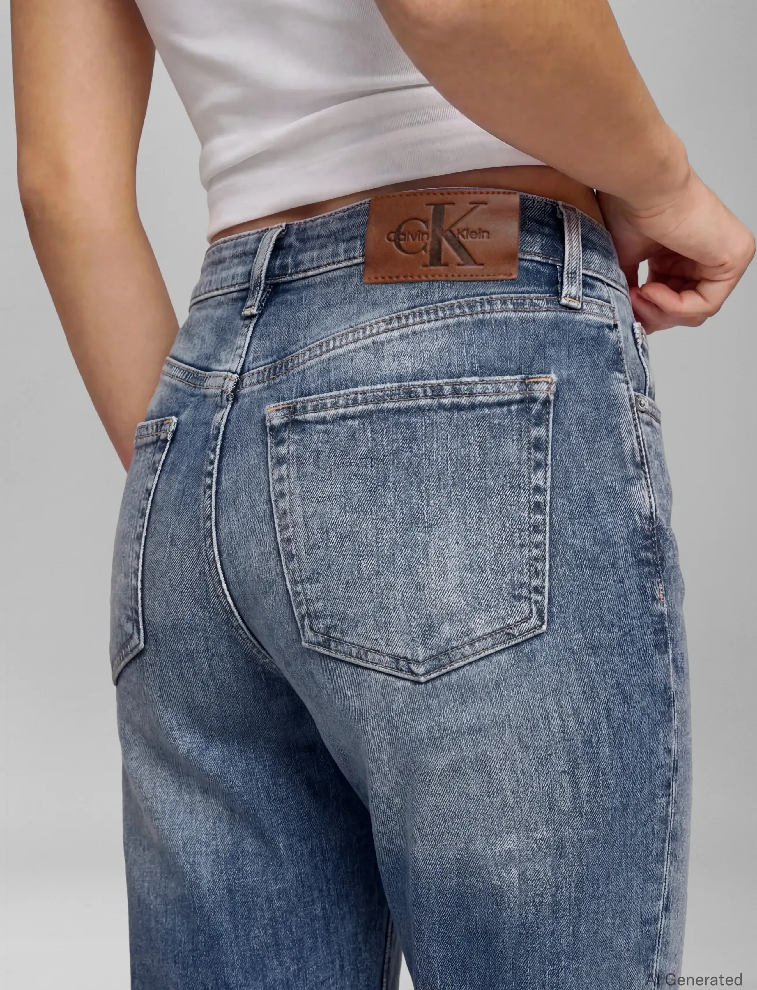 Calvin Klein Jeans - MOM JEAN FOSTER BLUE - mom jeans - foster blue - 4