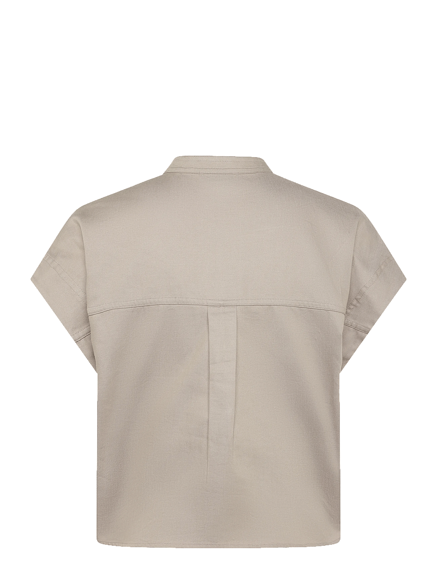 Calvin Klein Jeans - FAUX DENIM SS RELAXED BLOUSE - jeanshemden - roasted cashew - 1