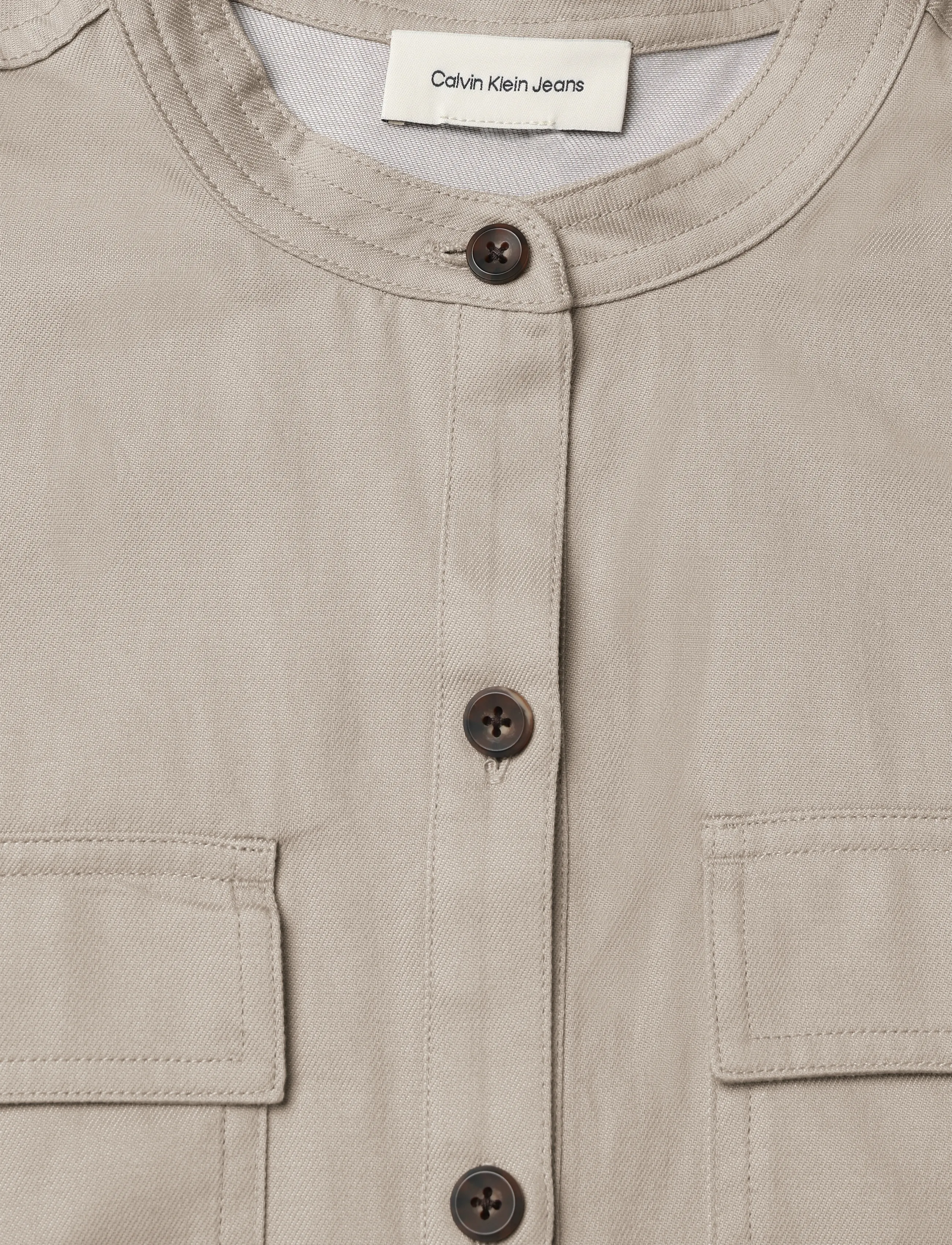 Calvin Klein Jeans - FAUX DENIM SS RELAXED BLOUSE - jeanshemden - roasted cashew - 2