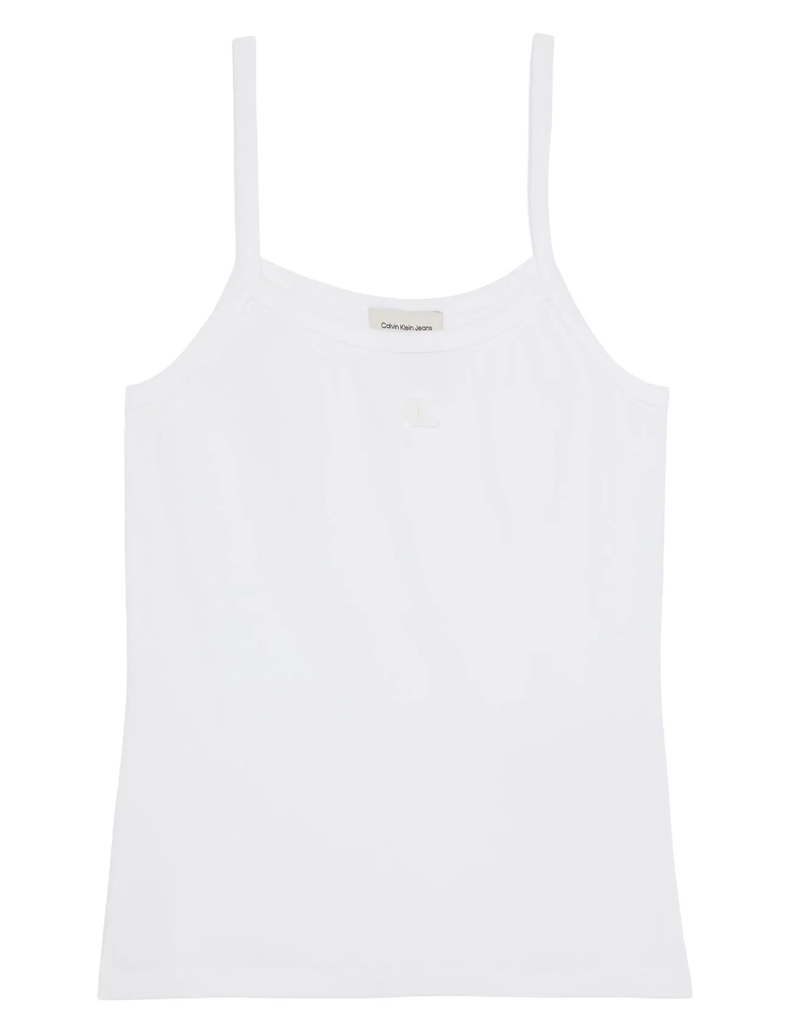 Calvin Klein Jeans SL 2X2 BABY RIB STRAP TANK - Nyheder - BRIGHT WHITE / white