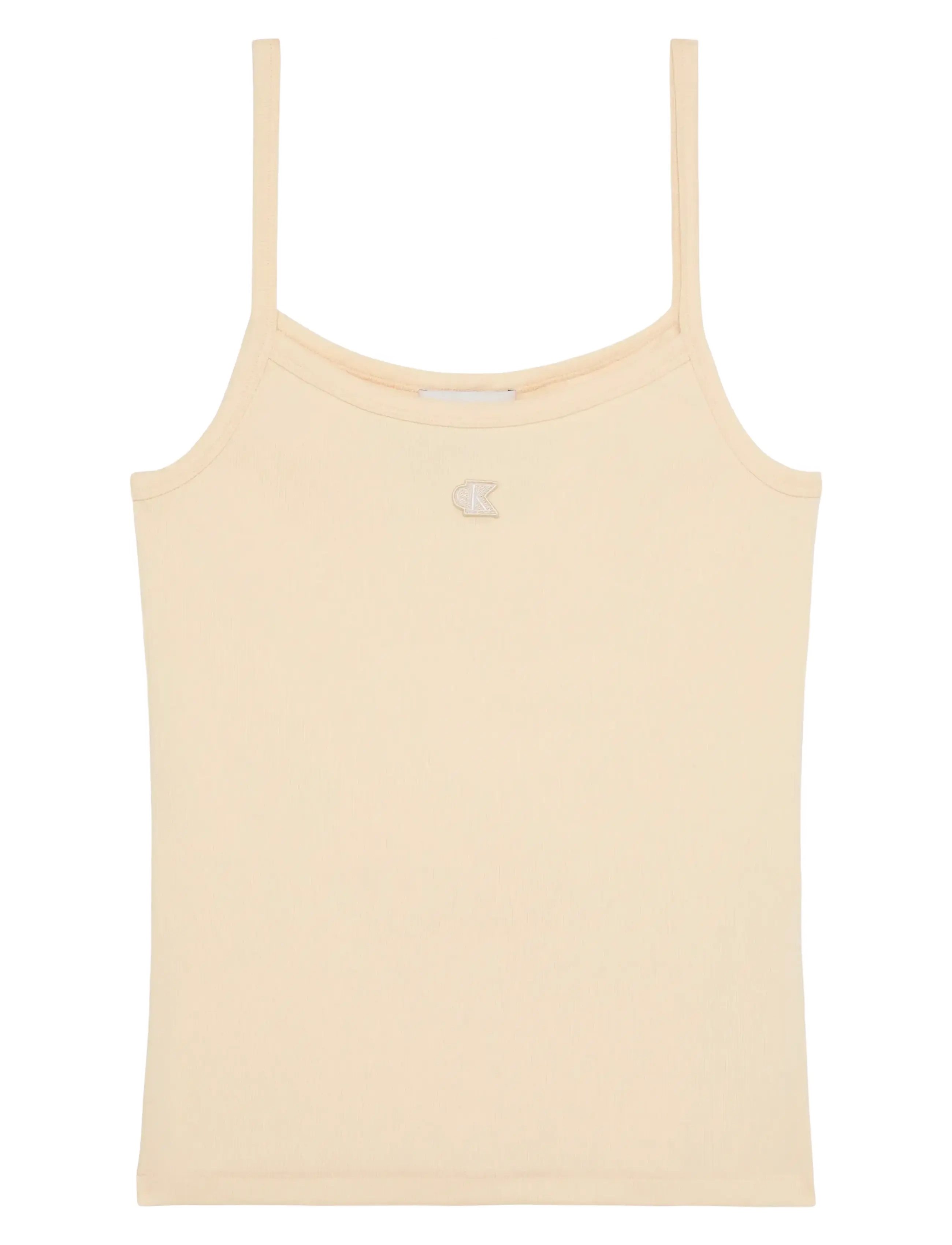 Calvin Klein Jeans SL 2X2 BABY RIB STRAP TANK - Clothing - VANILLA CUSTARD / cream