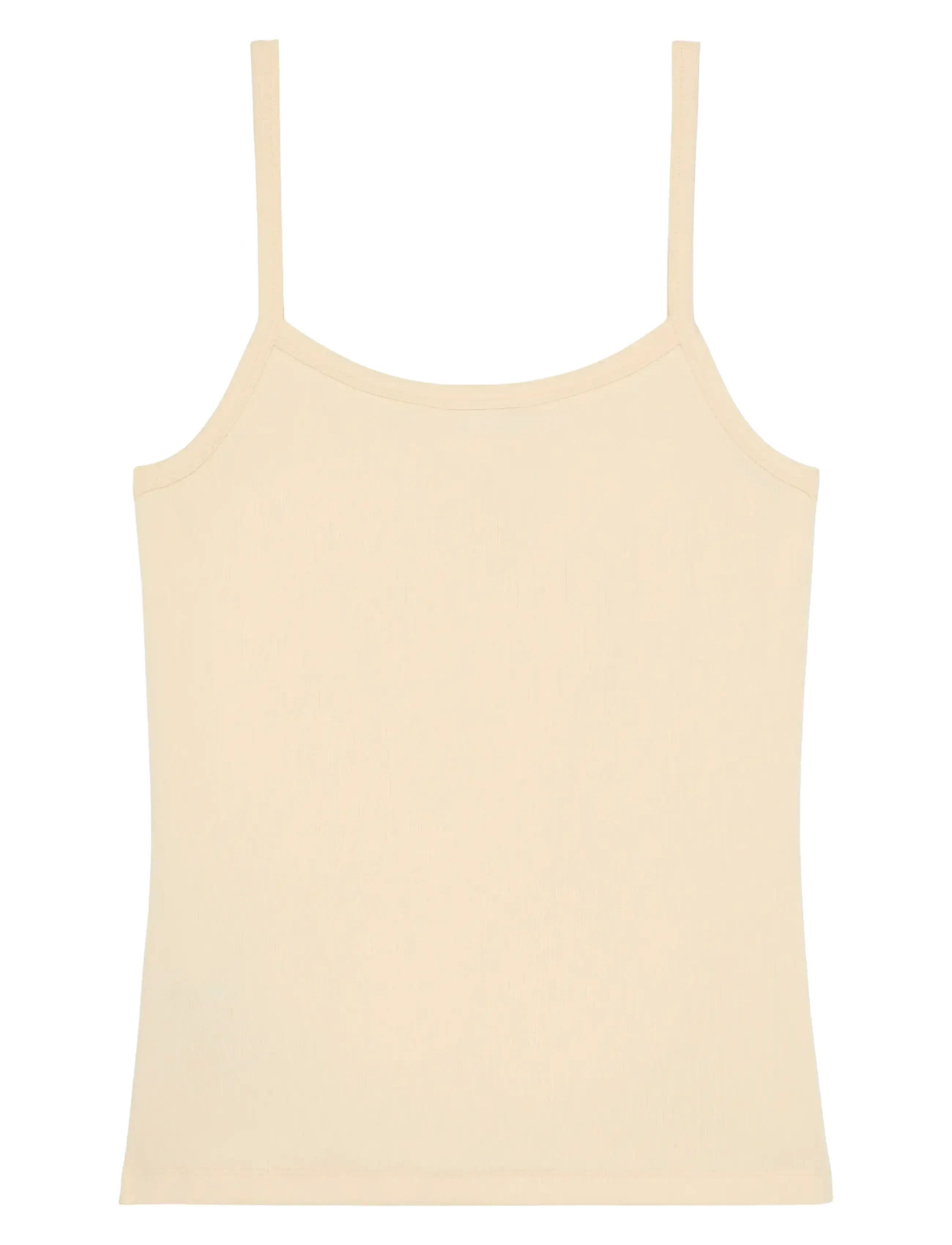 Calvin Klein Jeans - SL 2X2 BABY RIB STRAP TANK - tanktops - vanilla custard - 2