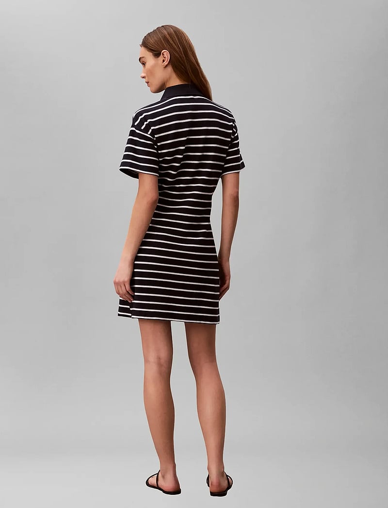 Calvin Klein Jeans - SS STRIPED PIQUE POLO MINI DRESS - dark sapphire - 2