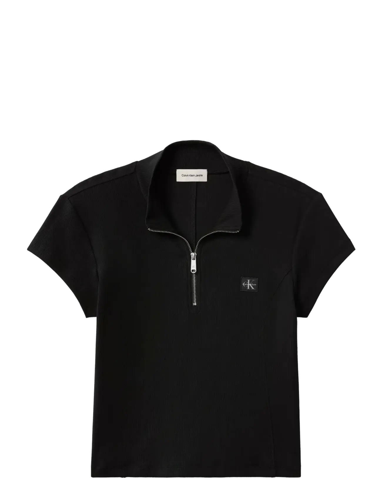 Calvin Klein Jeans SS HERITAGE LABEL TOP - Clothing - BLACK / black