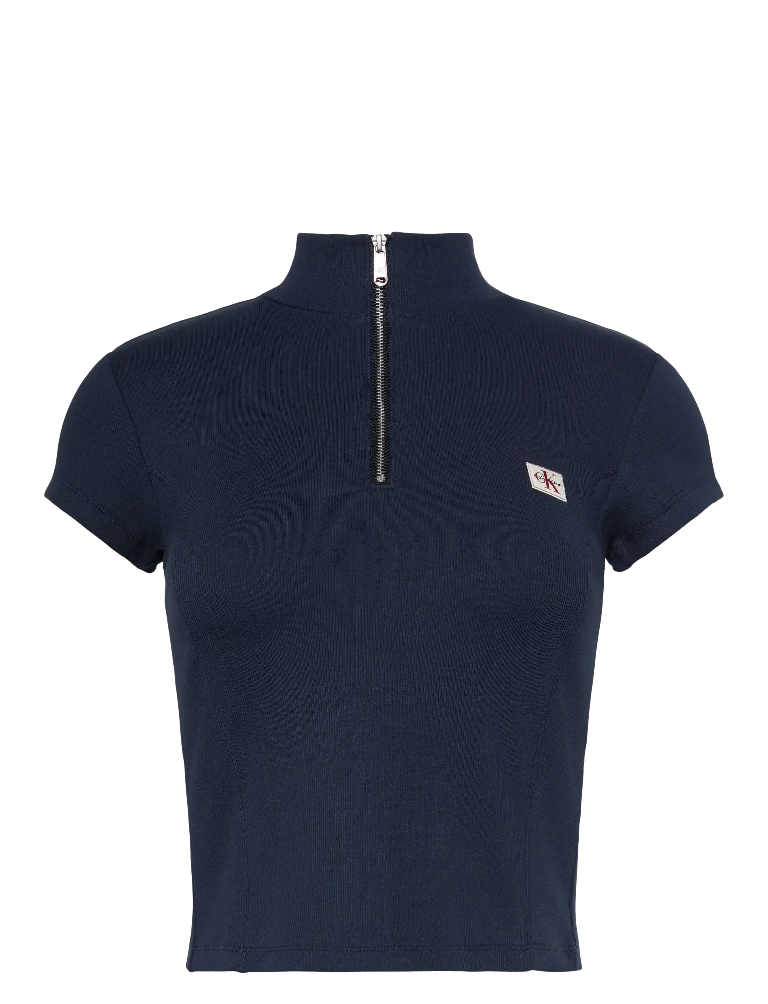 Calvin Klein Jeans SS HERITAGE LABEL TOP - Tøj - DARK SAPPHIRE / navy