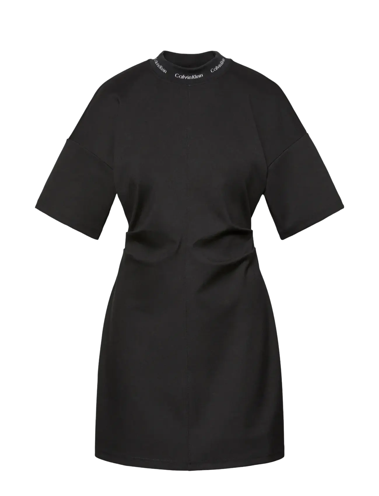 Calvin Klein Jeans - SS LOGO RIB INTERLOCK T-SHIRT DR - t-shirtkjoler - black - 1