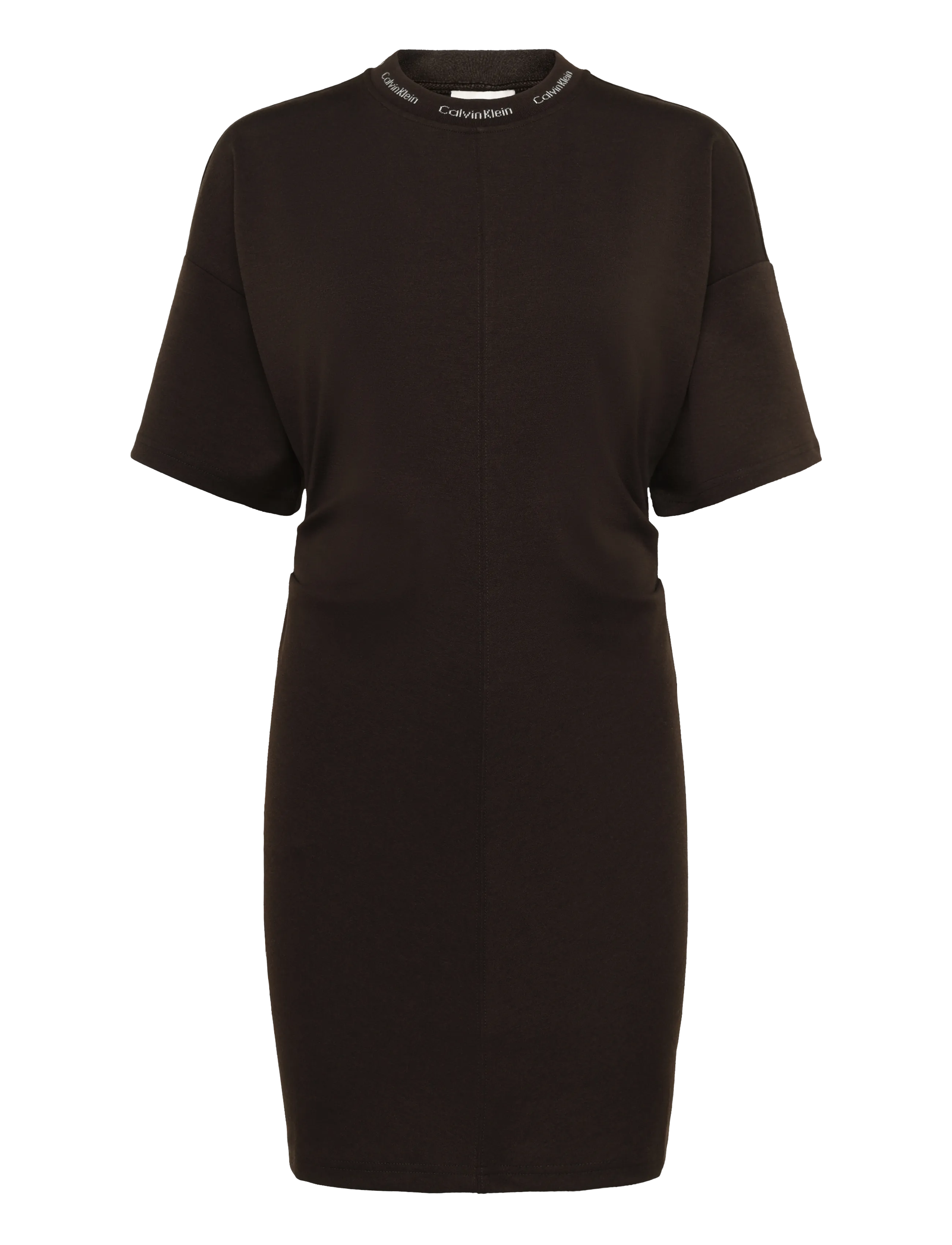 Calvin Klein Jeans SS LOGO RIB INTERLOCK T-SHIRT DR - Calvin Klein Jeans - DARK COFFEE / brown
