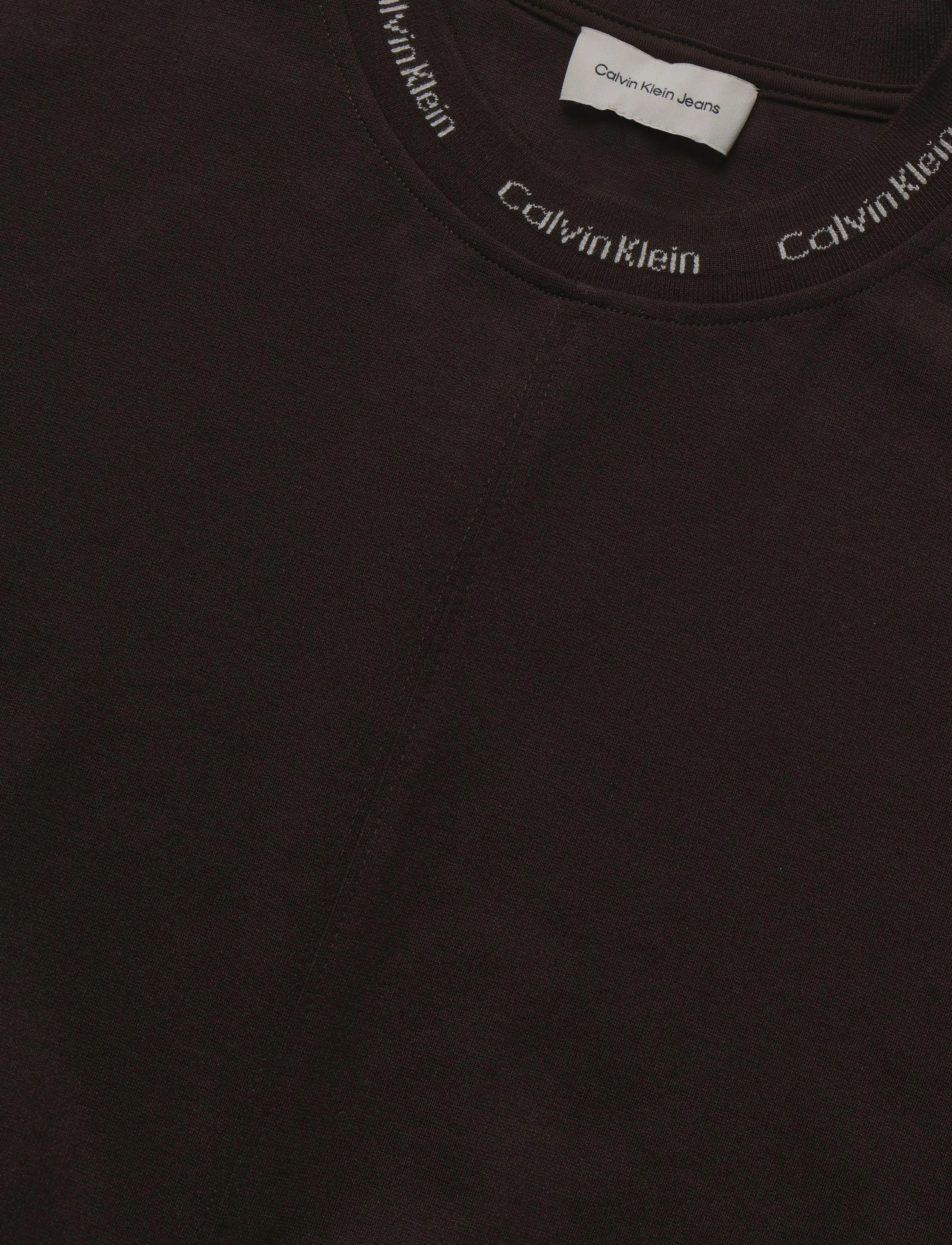 Calvin Klein Jeans - SS LOGO RIB INTERLOCK T-SHIRT DR - t-shirtkjoler - dark coffee - 2