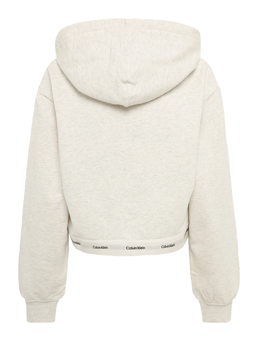 Calvin Klein Jeans - LS TERRY LOGO WAIST CROPPED FZ H - crop tops - vanilla heather - 2