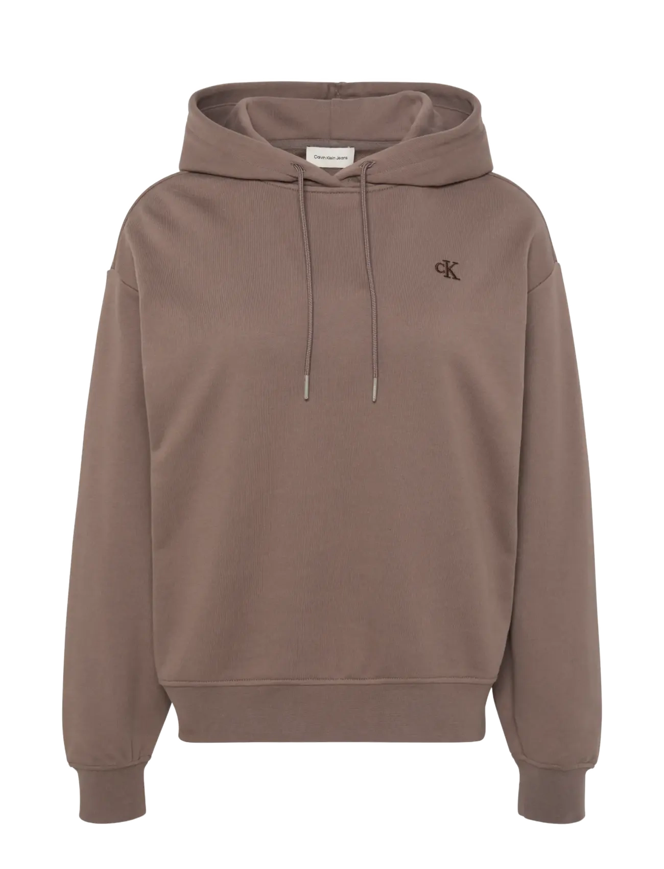 Calvin Klein Jeans MONOGRAM FRENCH TERRY PO HOODIE - Kläder - IRON / brown