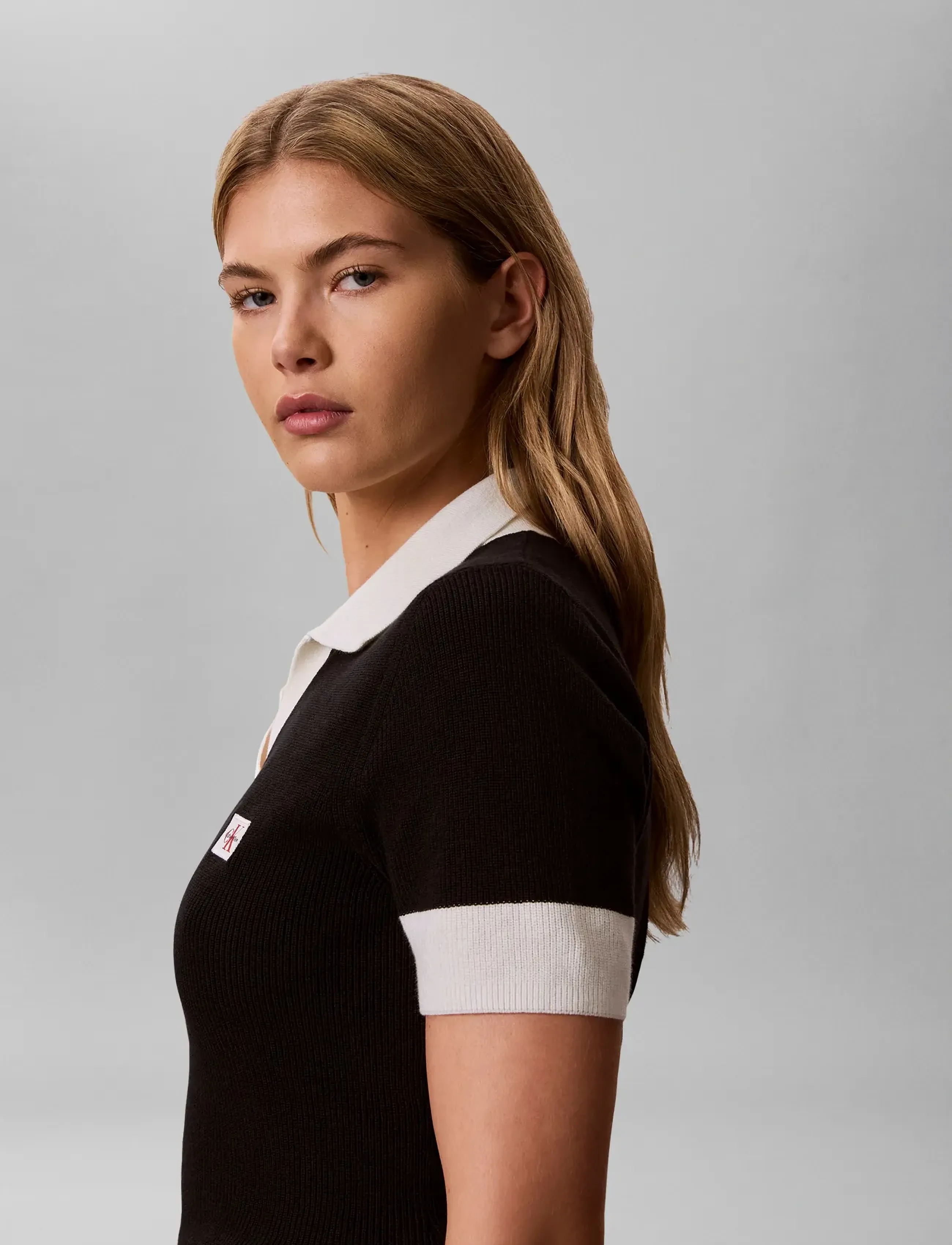 Calvin Klein Jeans Woven Label Ss Polo blusar dam – bild 5
