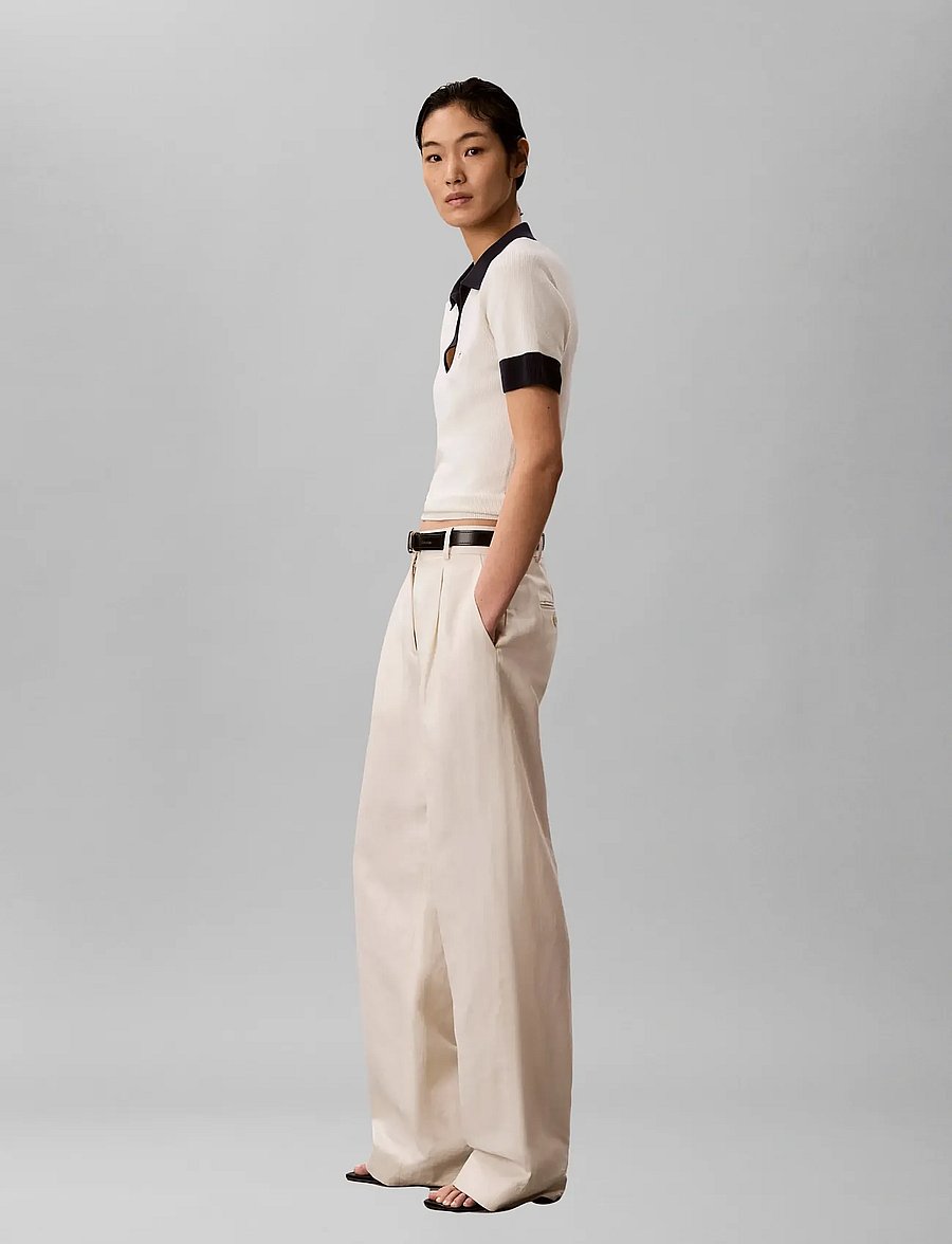Calvin Klein Jeans - WOVEN LABEL SS POLO - poloshirts - tofu - 5