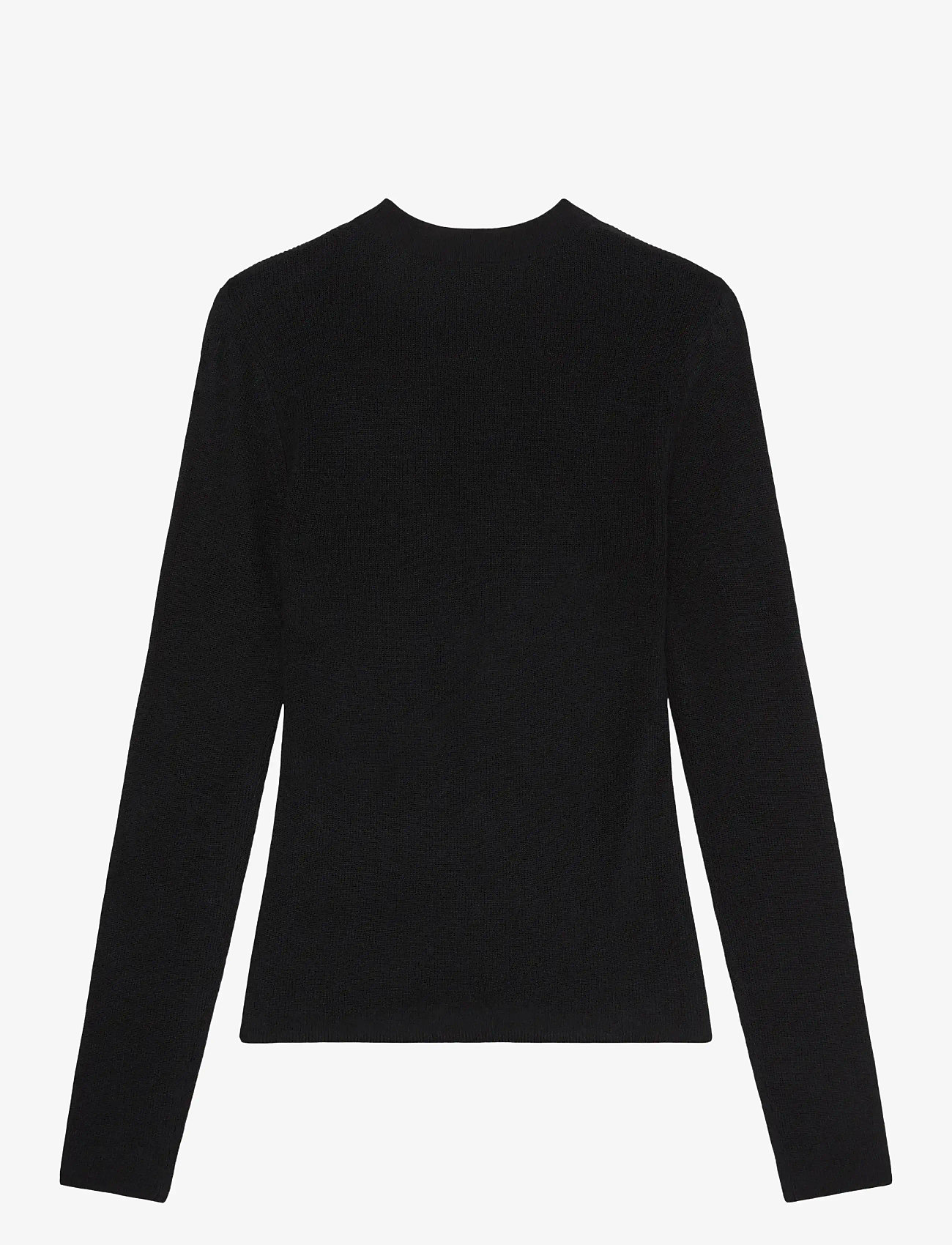 Calvin Klein Jeans - WOVEN LABEL LS CREW NECK - striktrøjer - black - 1