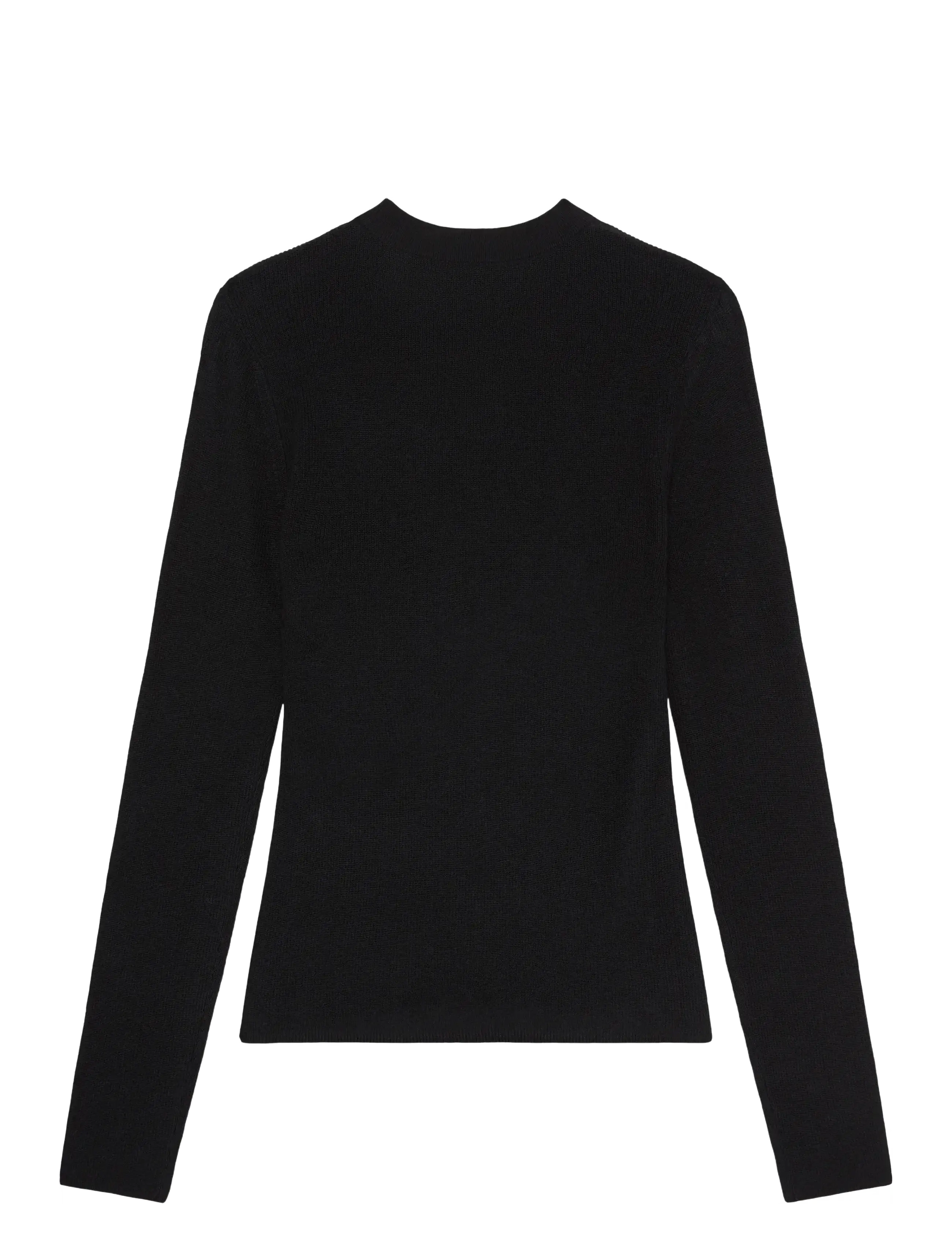Calvin Klein Jeans - WOVEN LABEL LS CREW NECK - stickade tröjor - black - 1