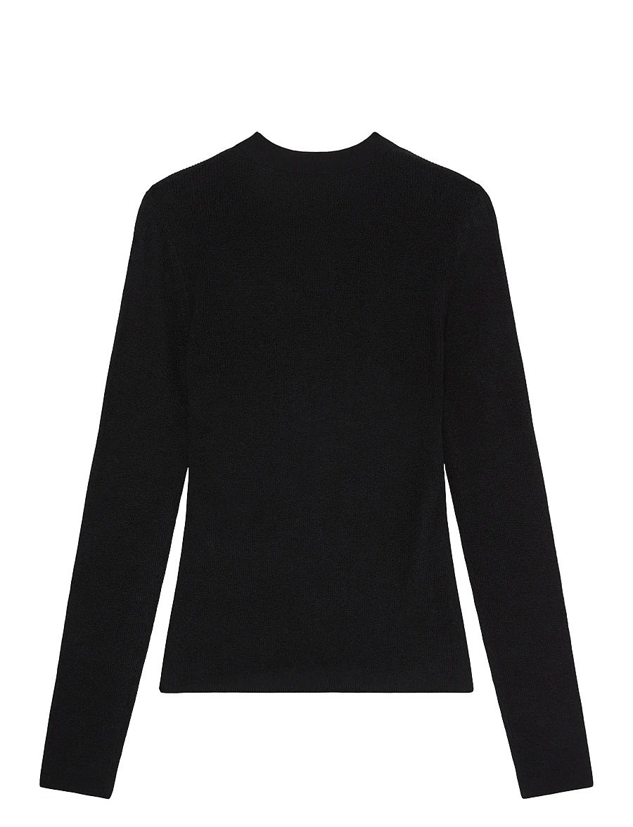 Calvin Klein Jeans - WOVEN LABEL LS CREW NECK - striktrøjer - black - 2
