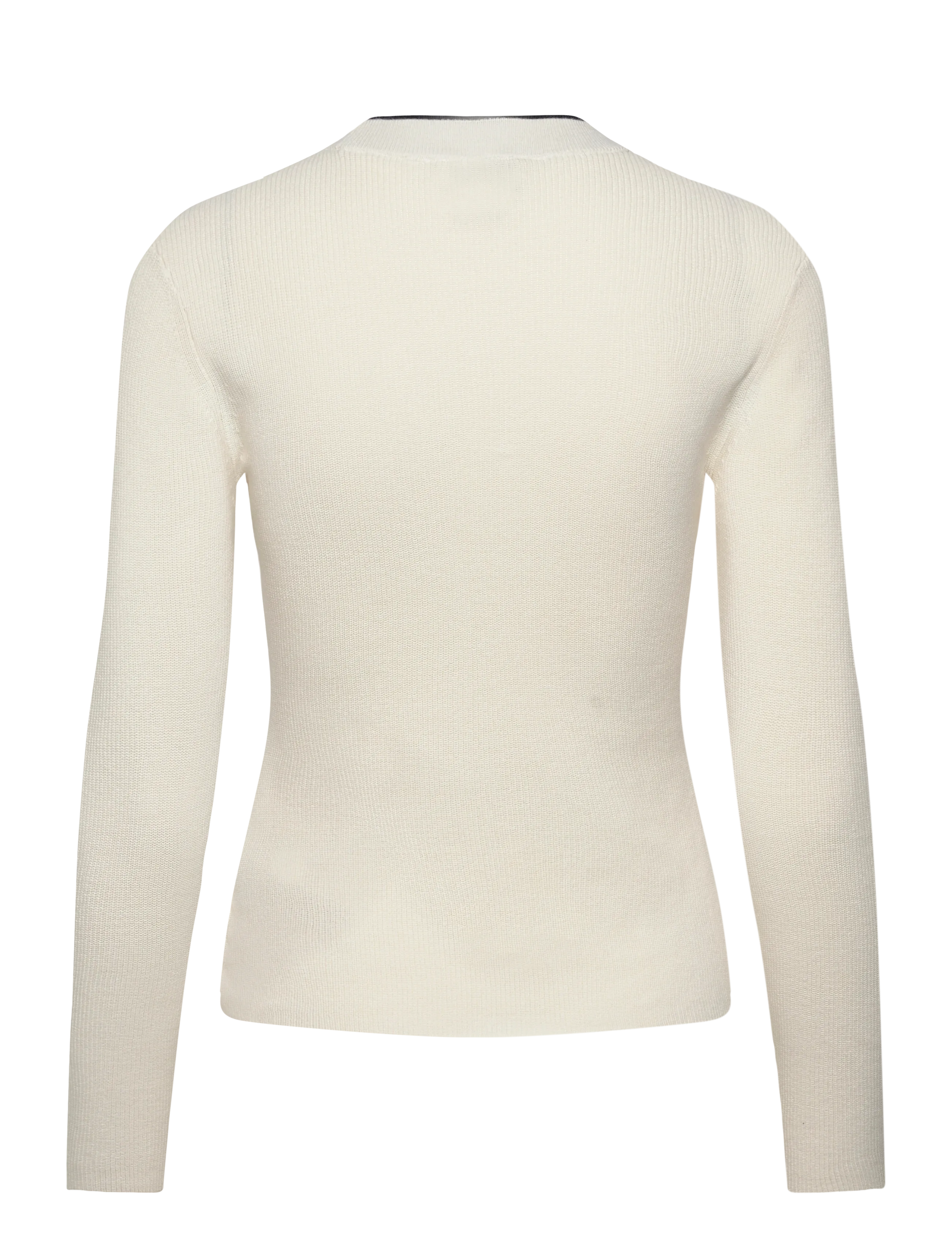 Calvin Klein Jeans - WOVEN LABEL LS CREW NECK - pulls - tofu - 1
