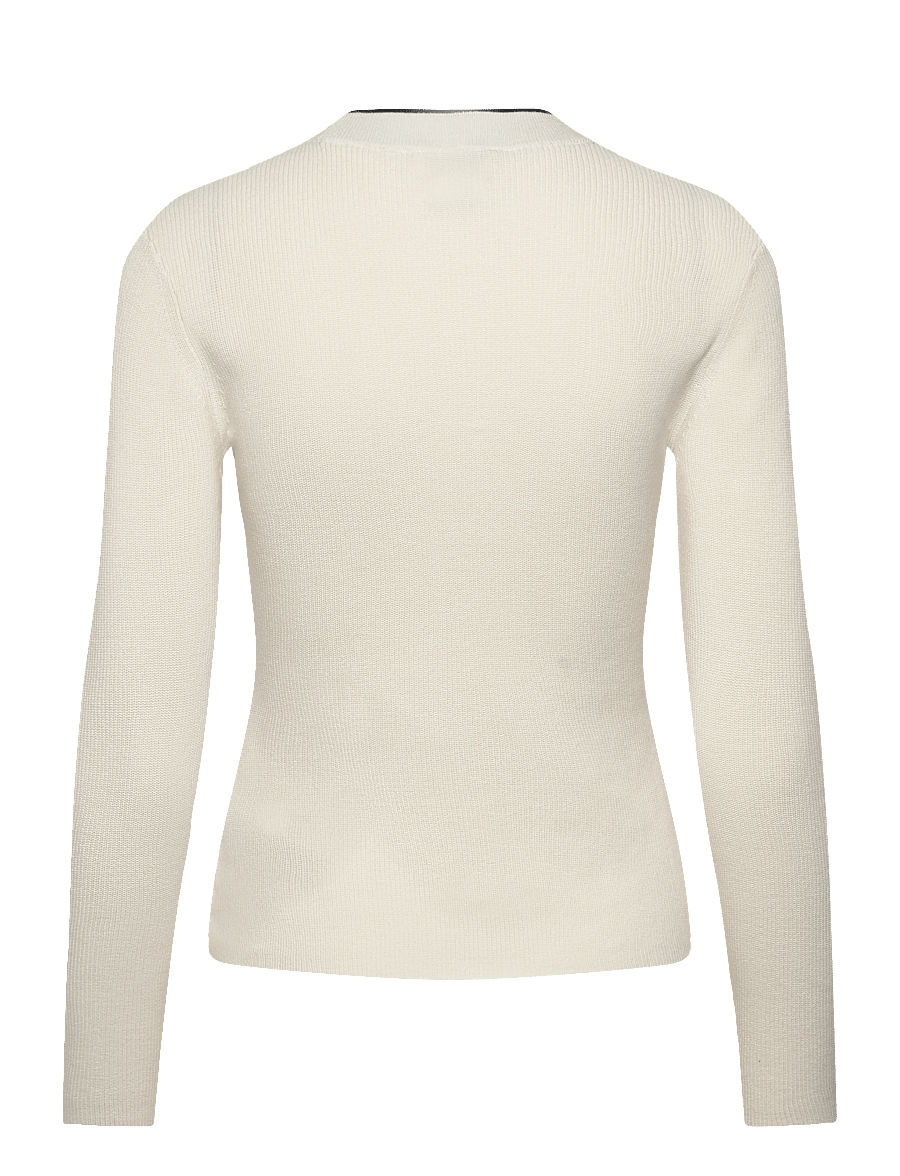 Calvin Klein Jeans - WOVEN LABEL LS CREW NECK - striktrøjer - tofu - 2