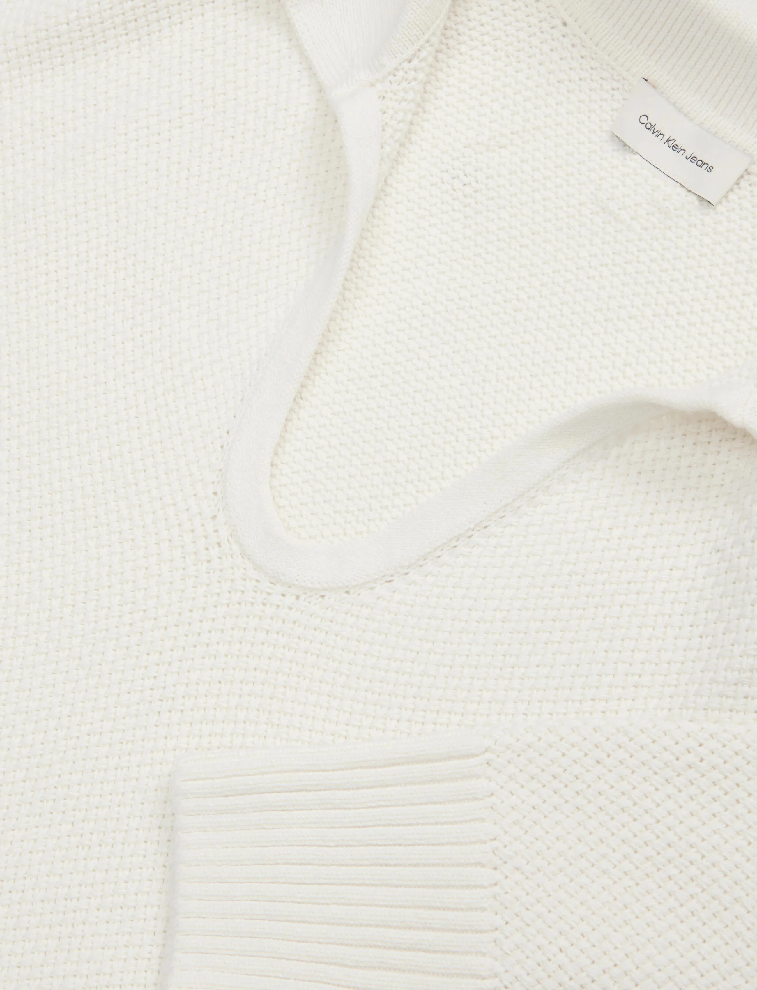 Calvin Klein Jeans - RELAXED BASKETWEAVE POLO - pullover - tofu - 2