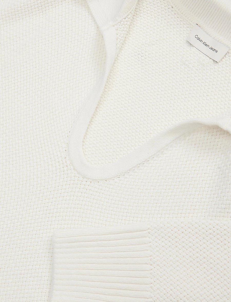 Calvin Klein Jeans - RELAXED BASKETWEAVE POLO - striktrøjer - tofu - 2