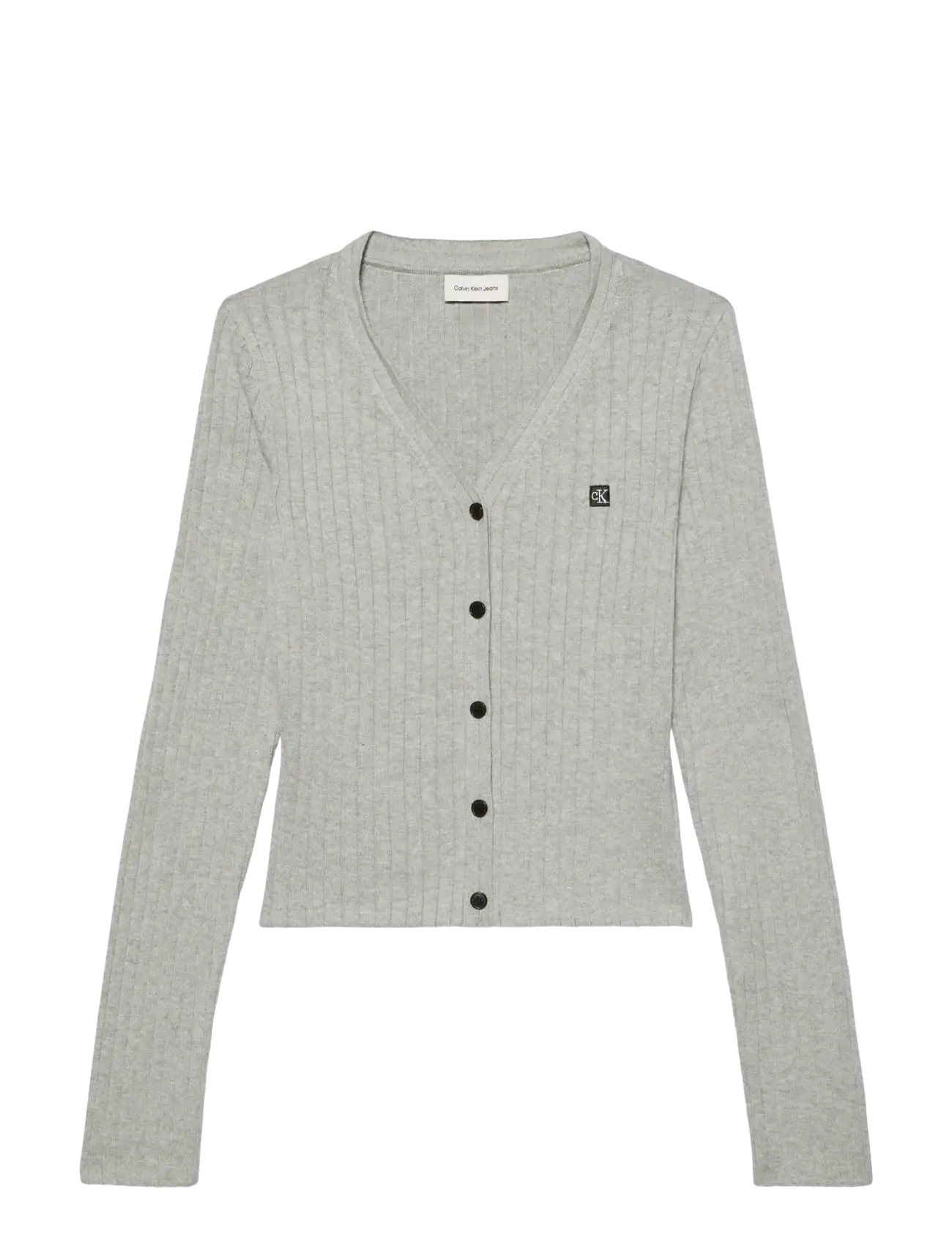 Calvin Klein Jeans COTTON RIB CARDIGAN - Clothing - B10 GREY HEATHER / grey