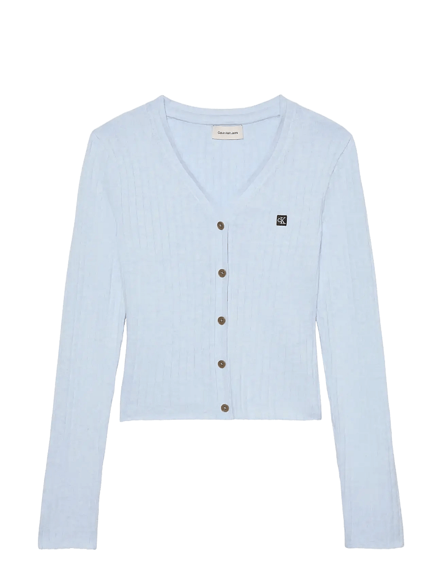Calvin Klein Jeans - COTTON RIB CARDIGAN - cardigans - plein air melange - 1