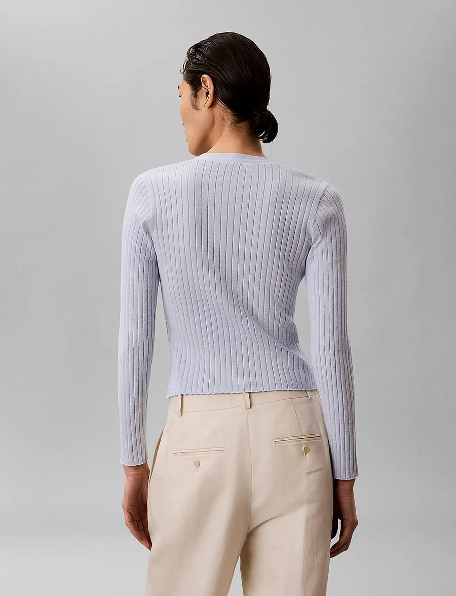 Calvin Klein Jeans - COTTON RIB CARDIGAN - cardigans - plein air melange - 2