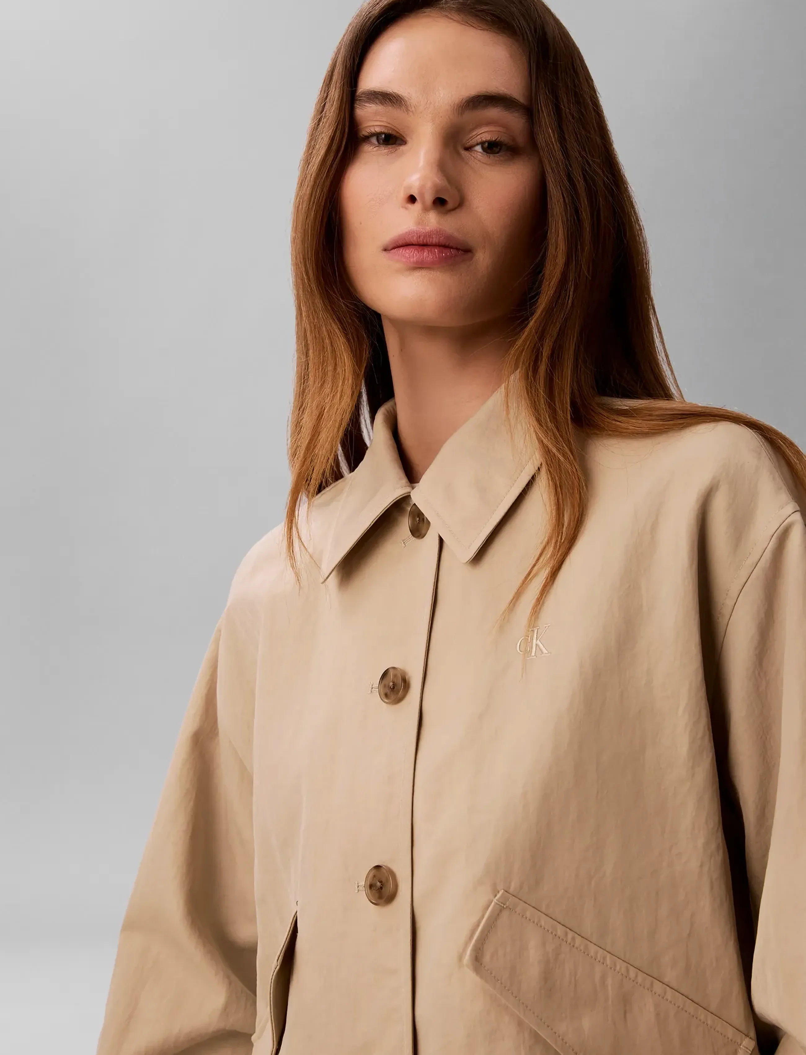 Calvin Klein Jeans - WOVEN DAY JACKET - frühlingsjacken - white pepper - 3